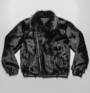 Fur moto jacket