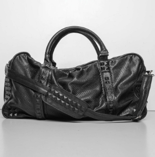 Embossed leather bag xl