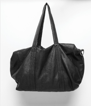 Raw leather bag