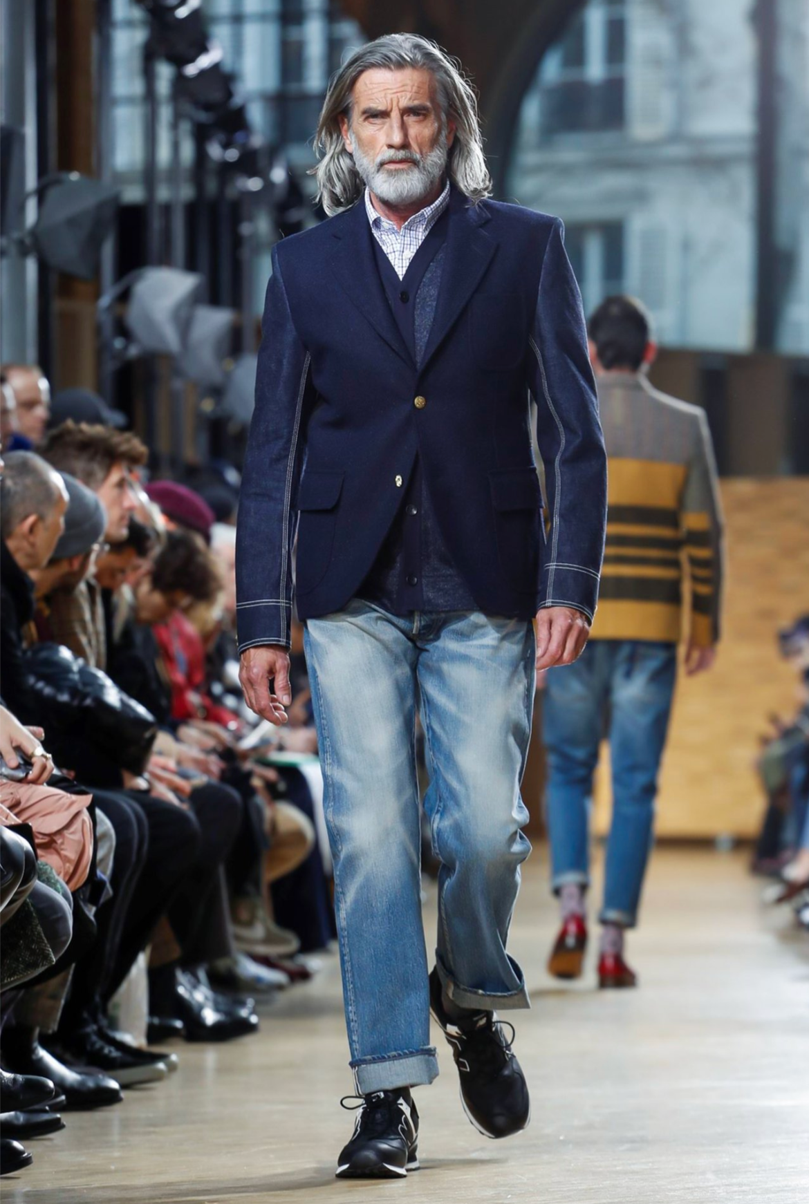 Junya watanabe man a/w 2019 wool denim sleeves jacket