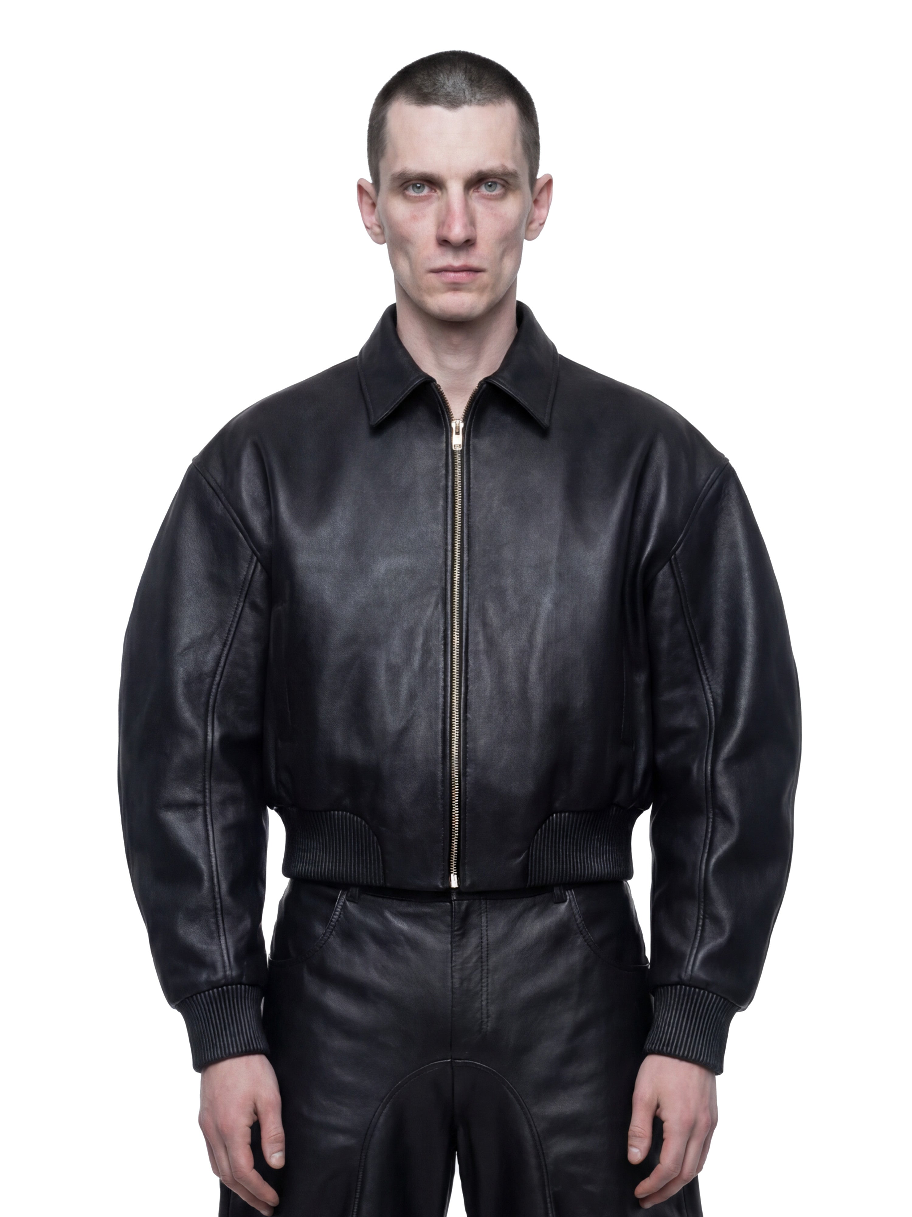 Signature black leather jacket