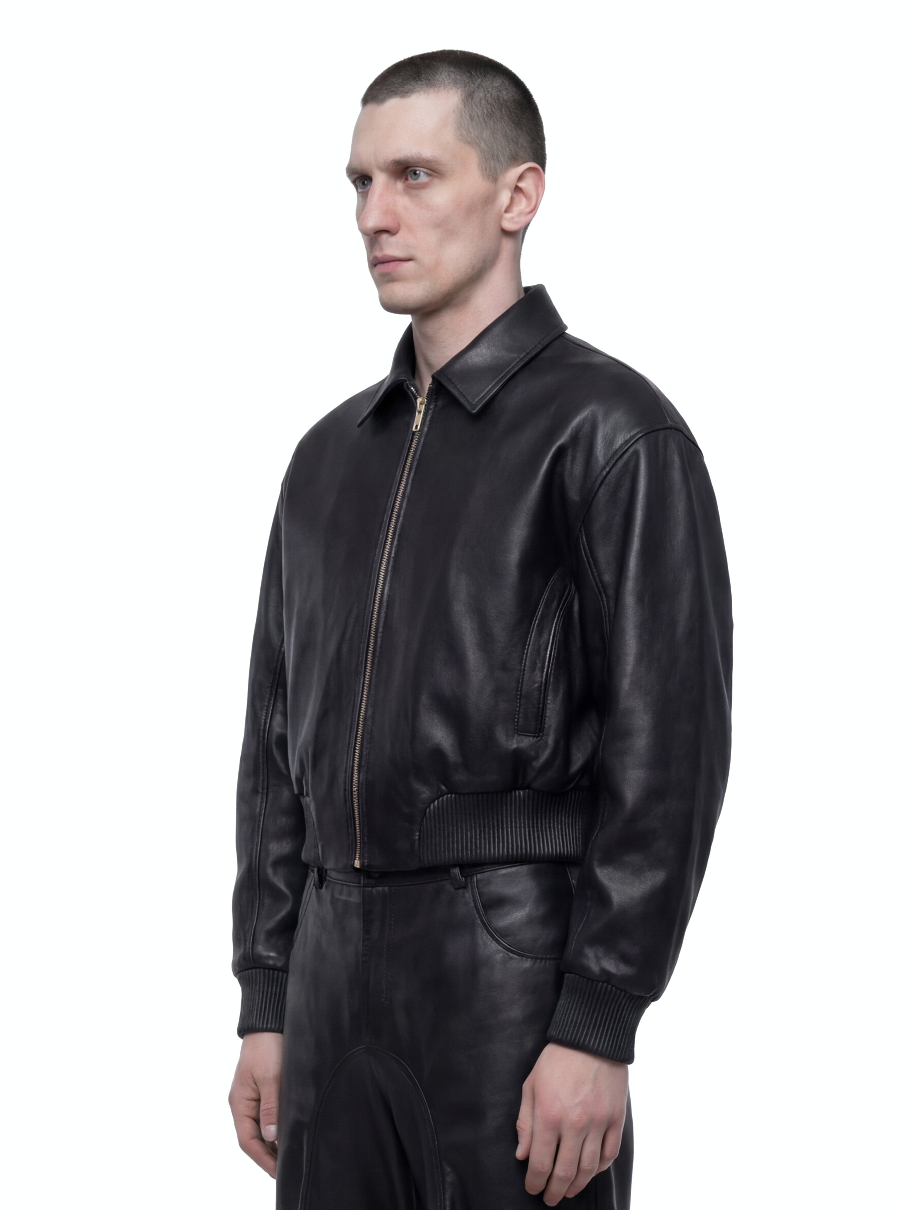 Signature black leather jacket