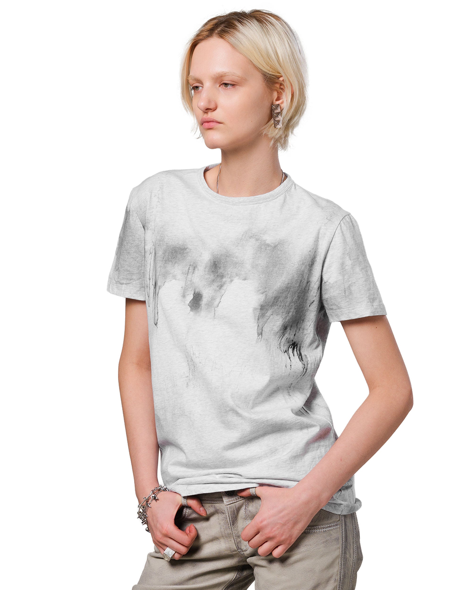 Slim oil print t-shirt