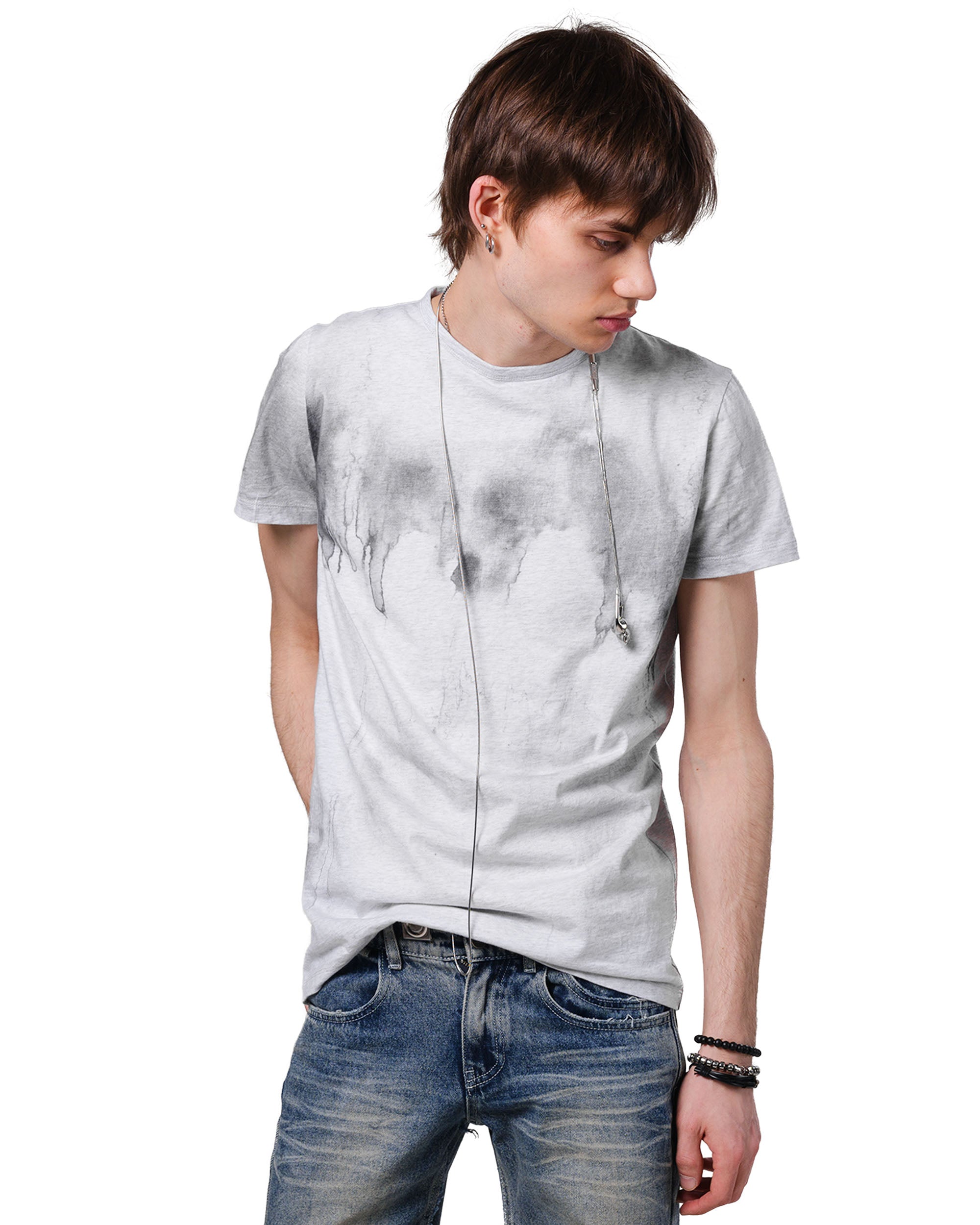Slim oil print t-shirt