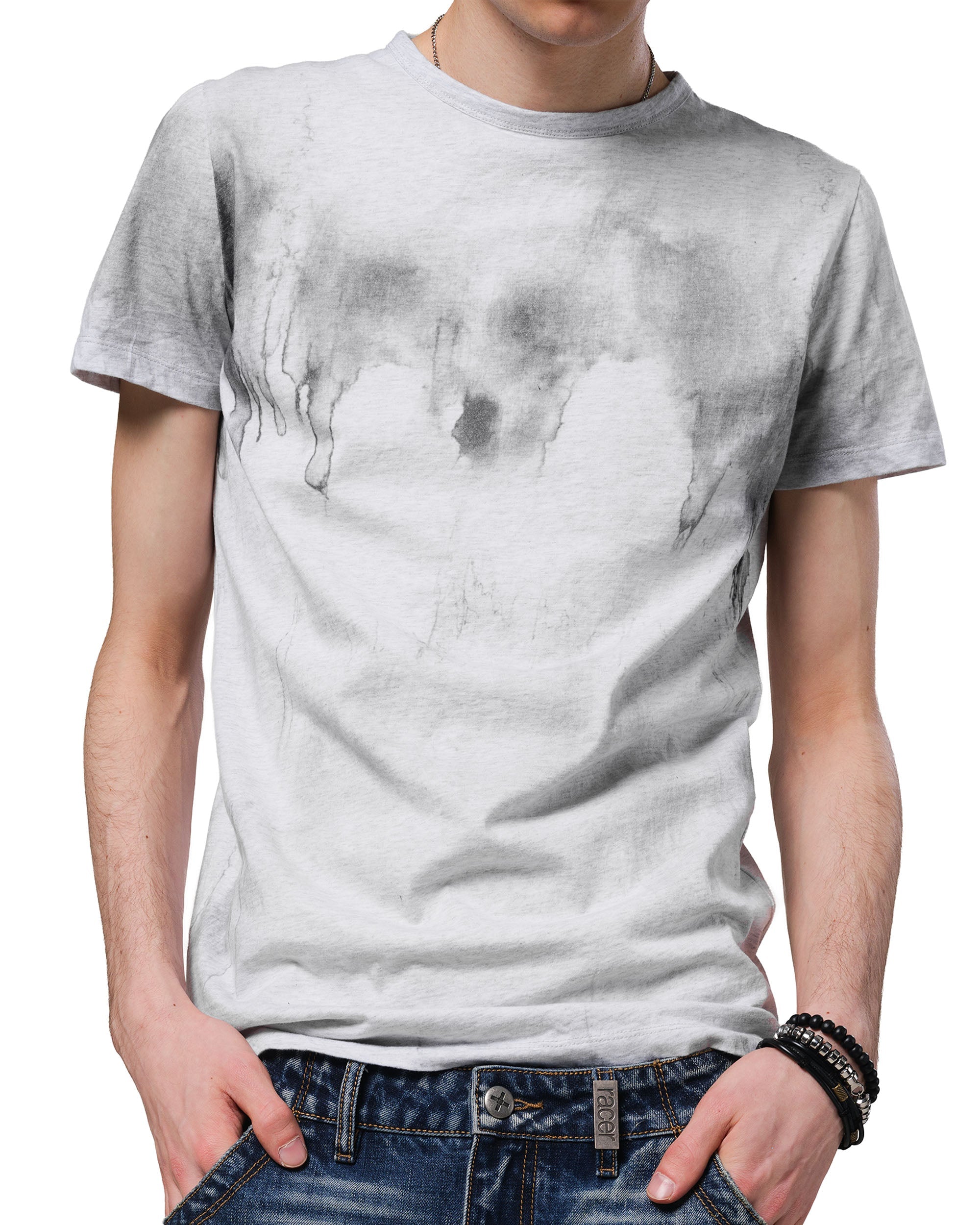 Slim oil print t-shirt