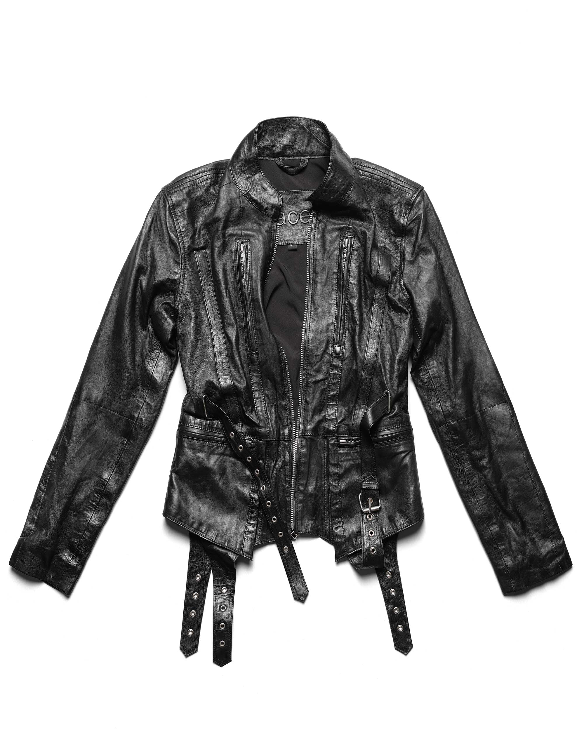 Fitted lambskin jacket