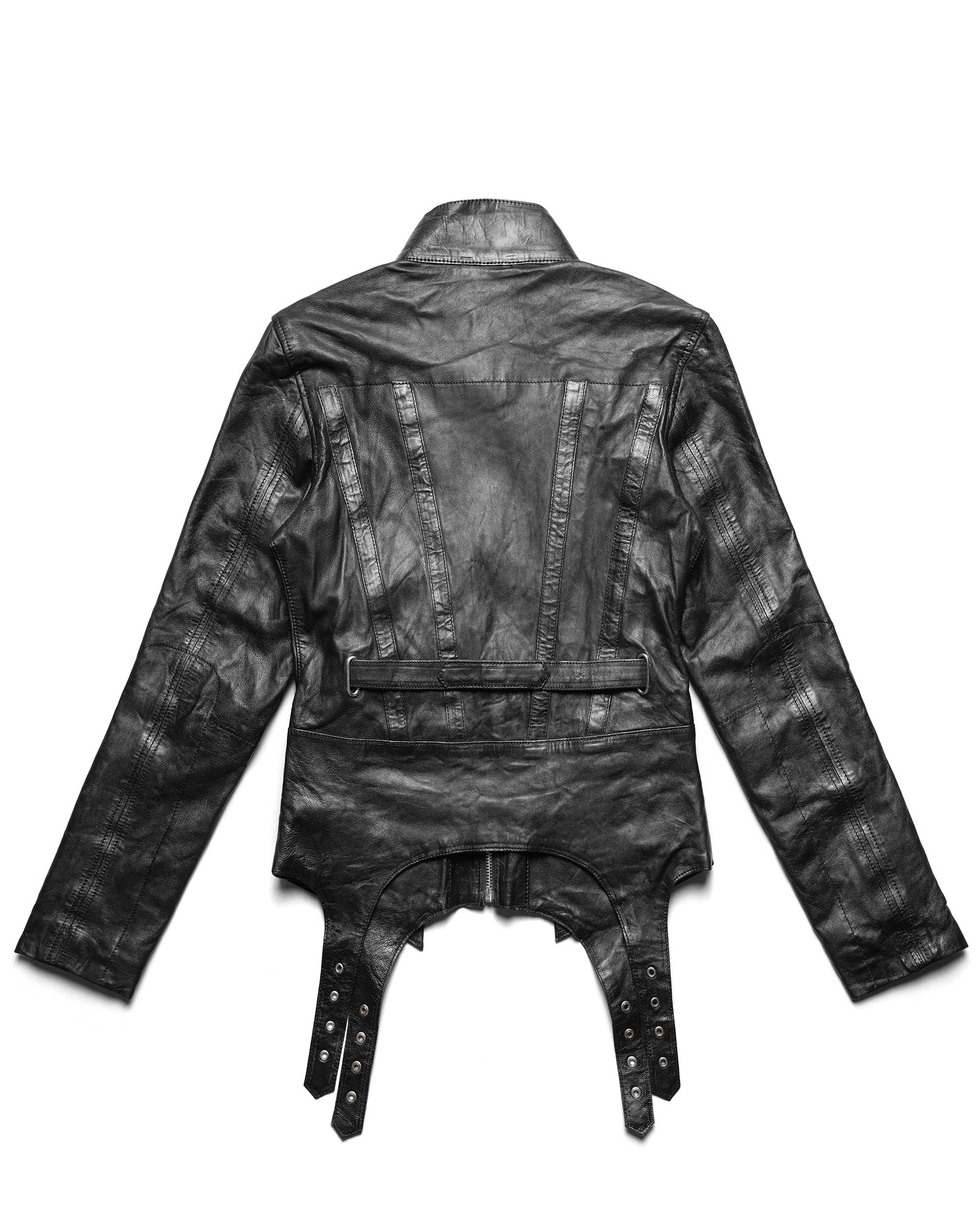 Fitted lambskin jacket