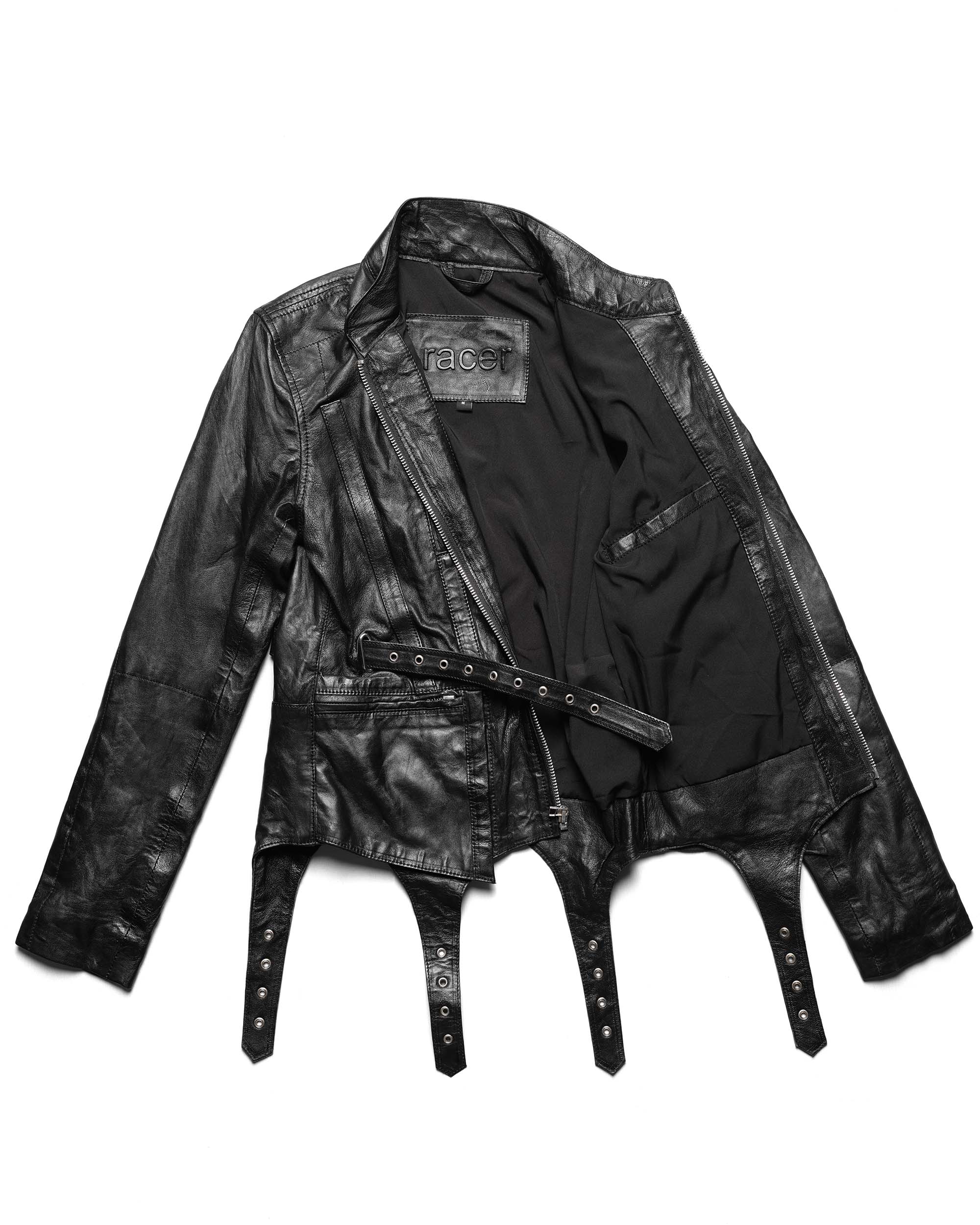 Fitted lambskin jacket