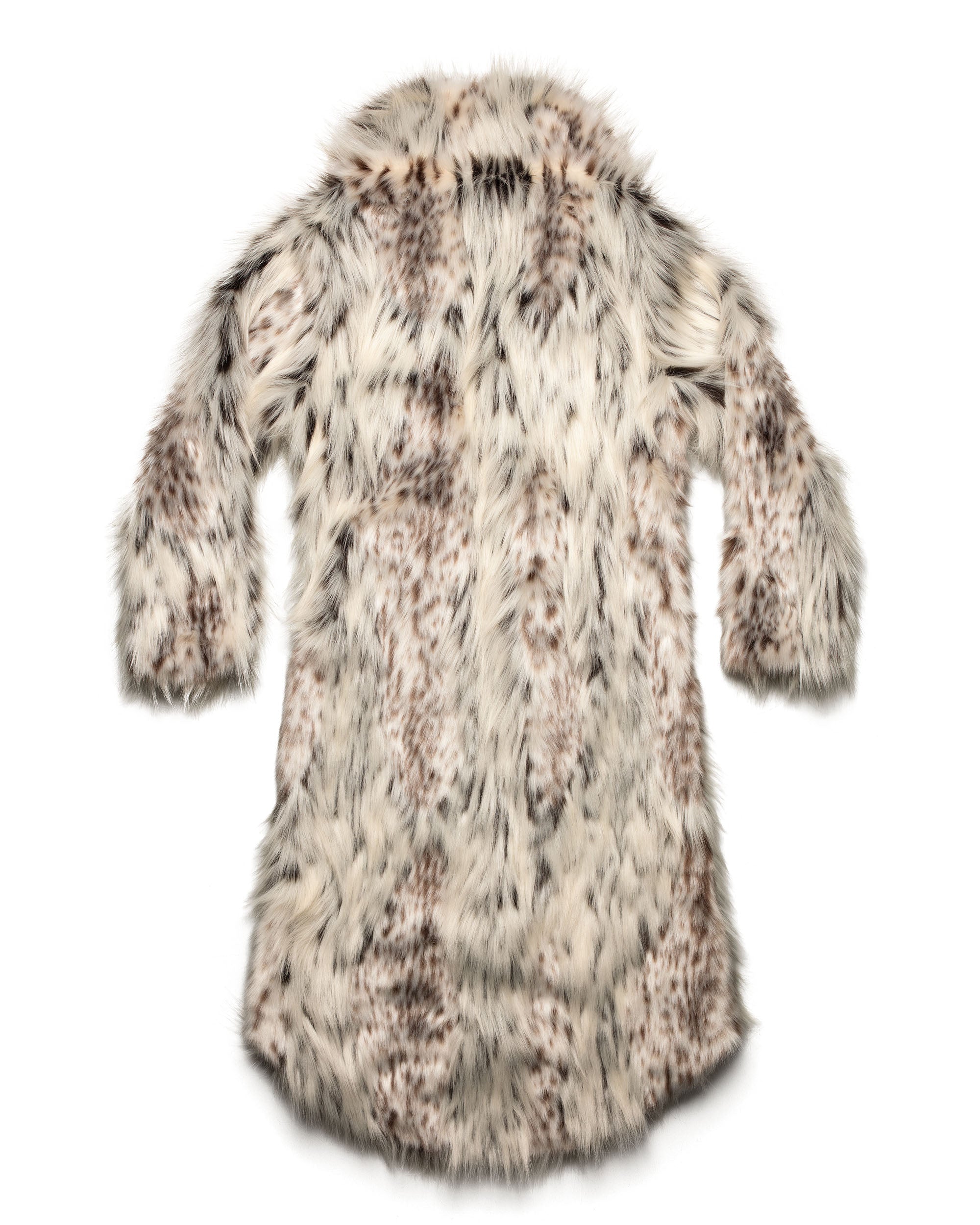 Long snow lynx fur coat