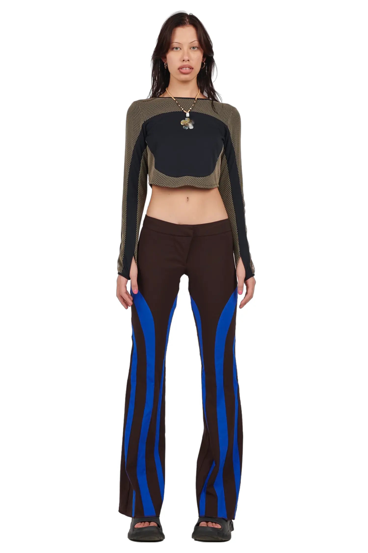 Spliced pant - blue
