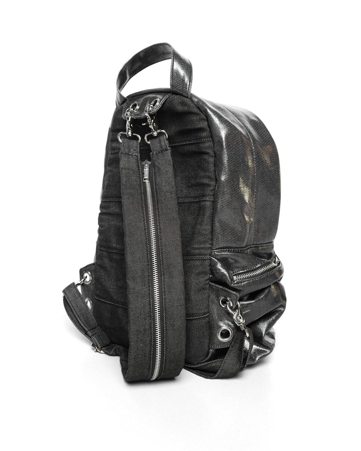 Wax denim backpack