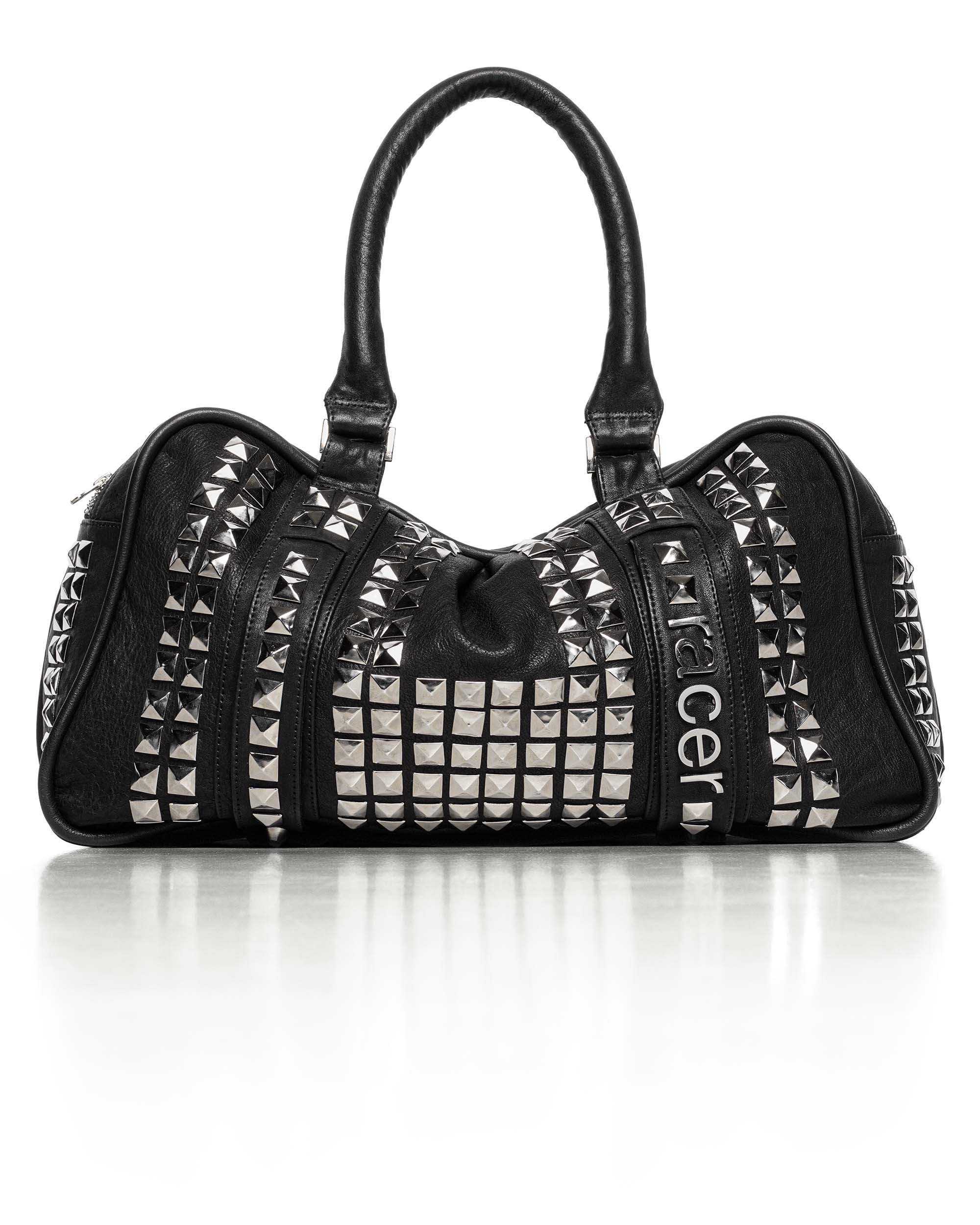 Studded leather bag