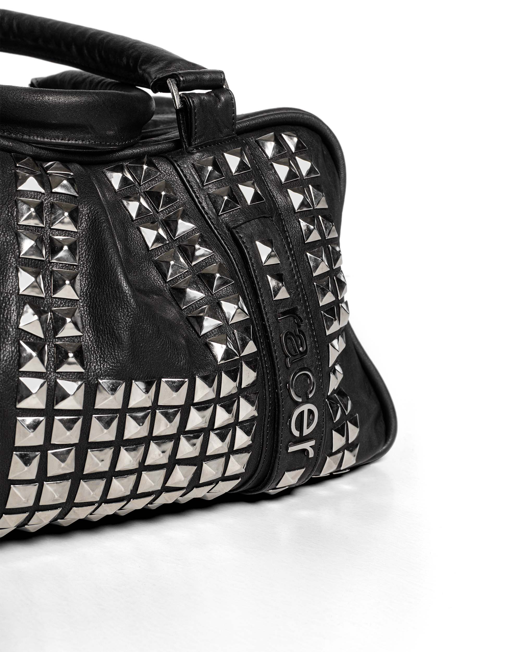 Studded leather bag