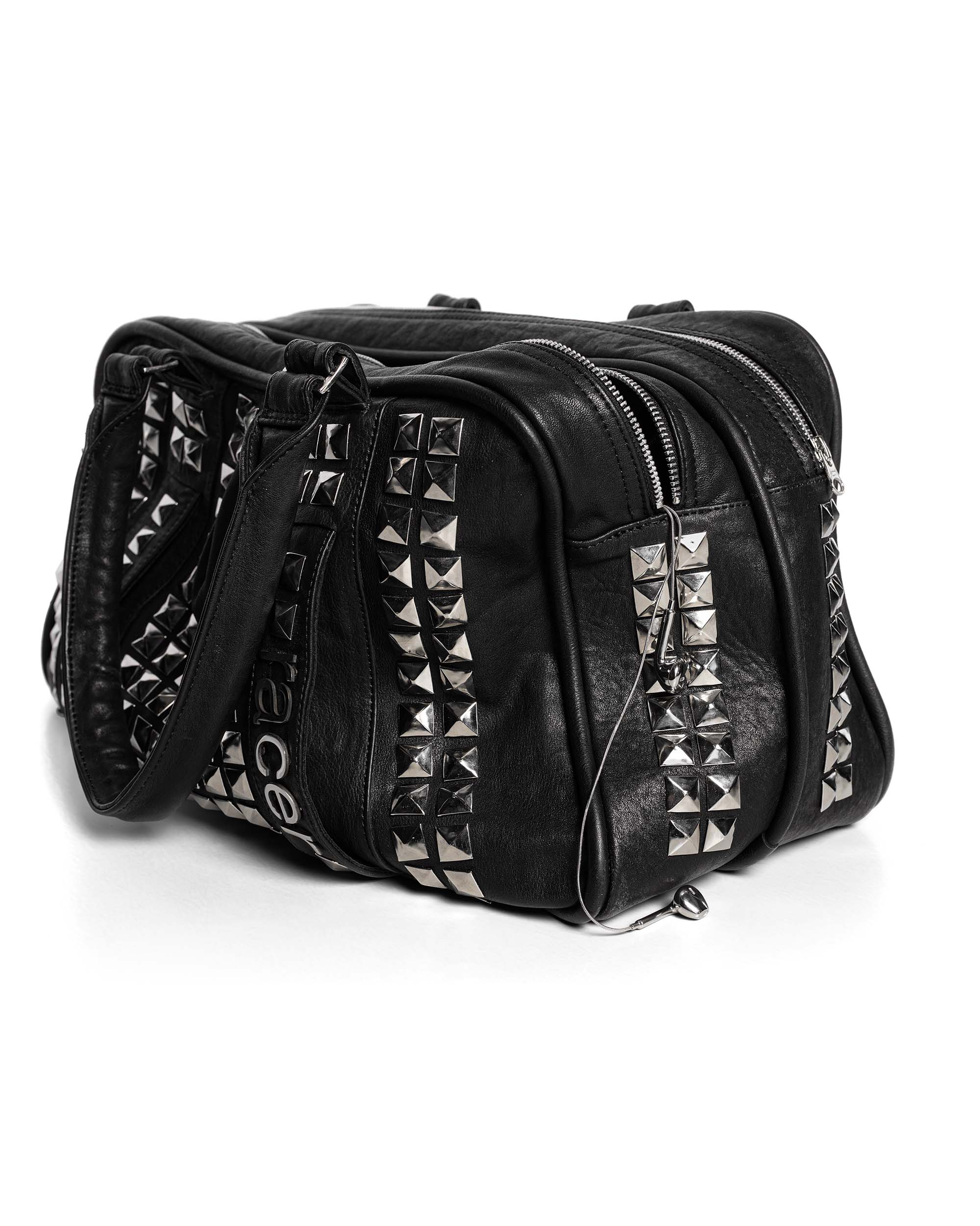 Studded leather bag