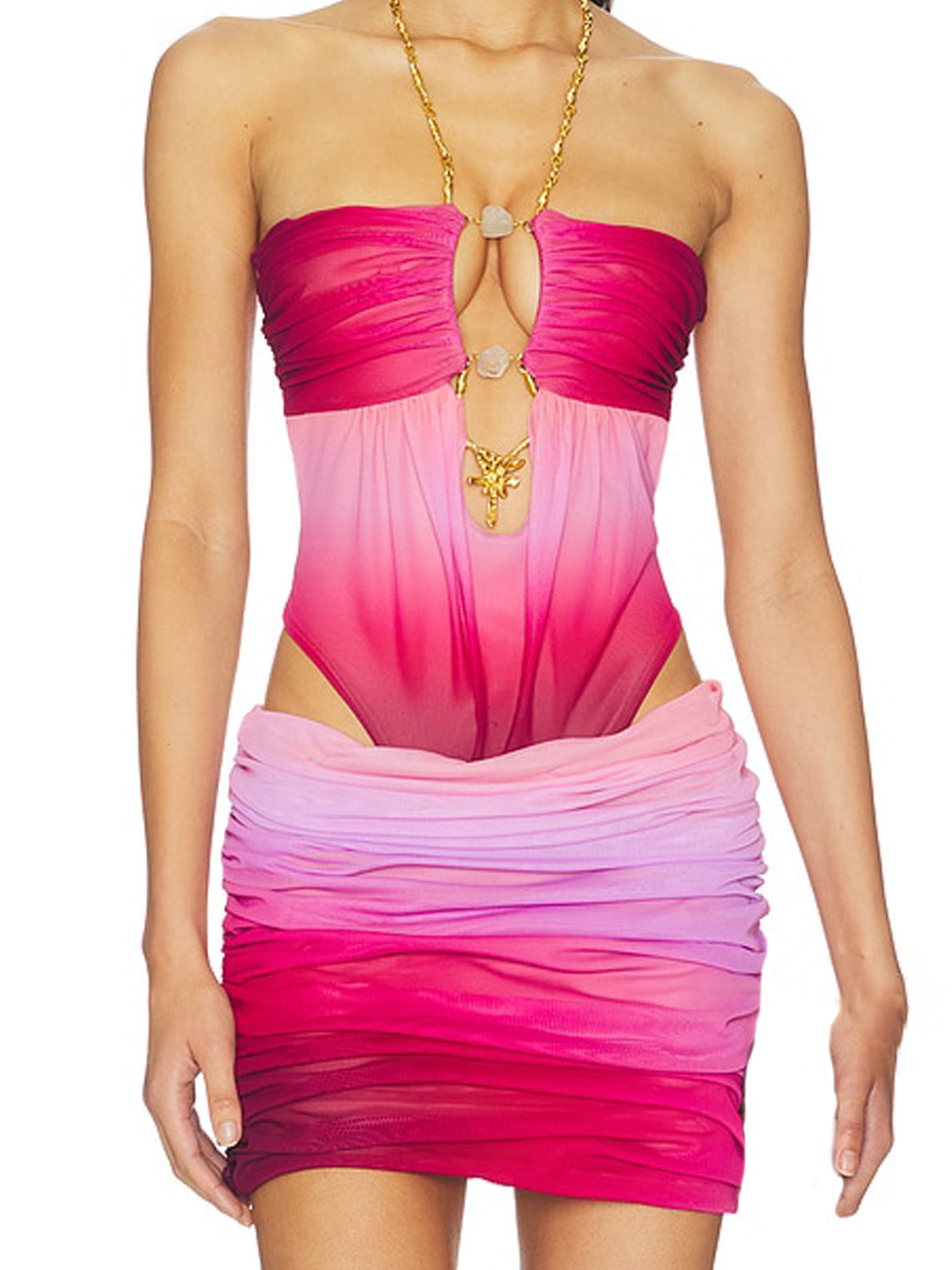 Sunset gradient temptress mini dress