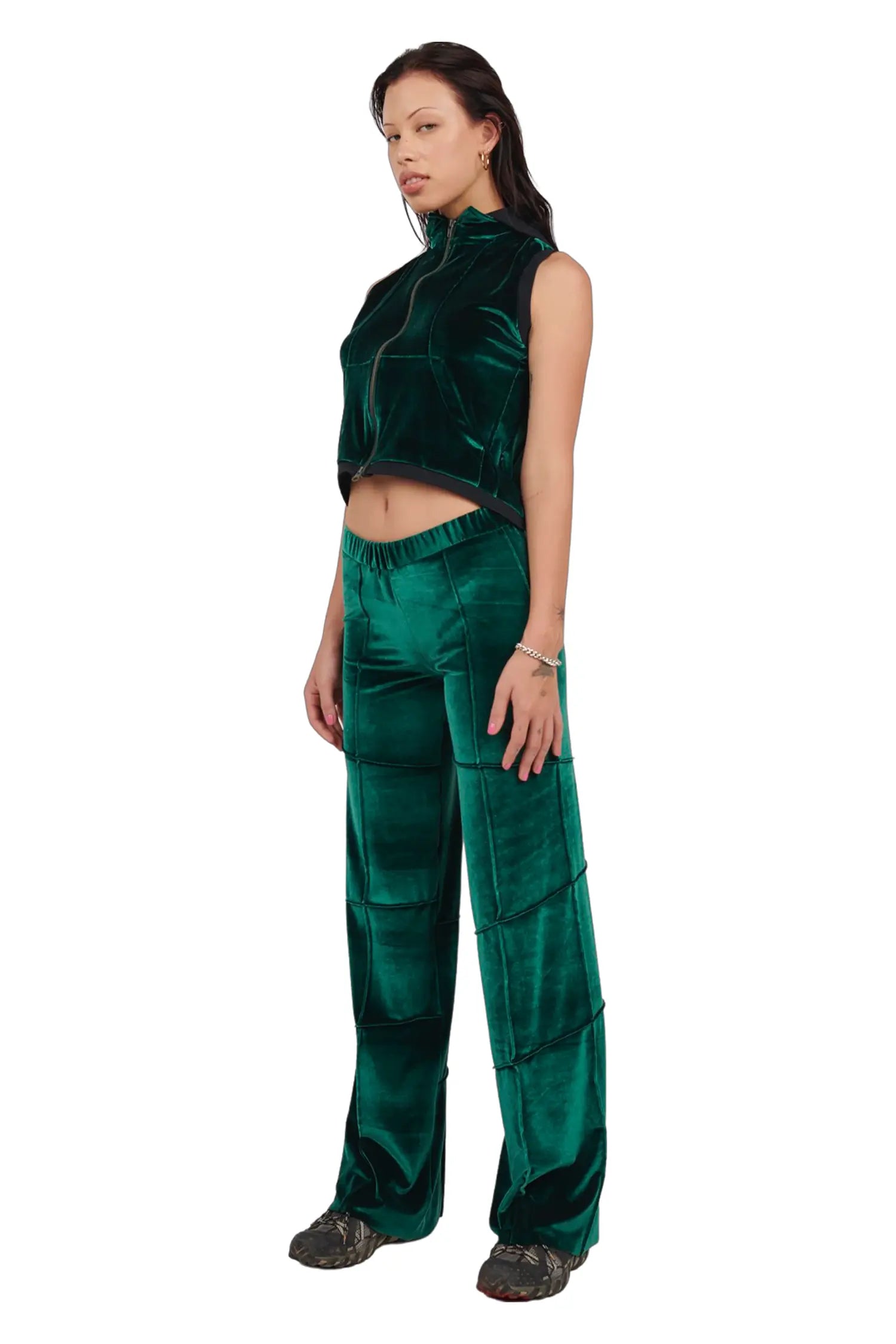 Spider pant - bottle green (straight)