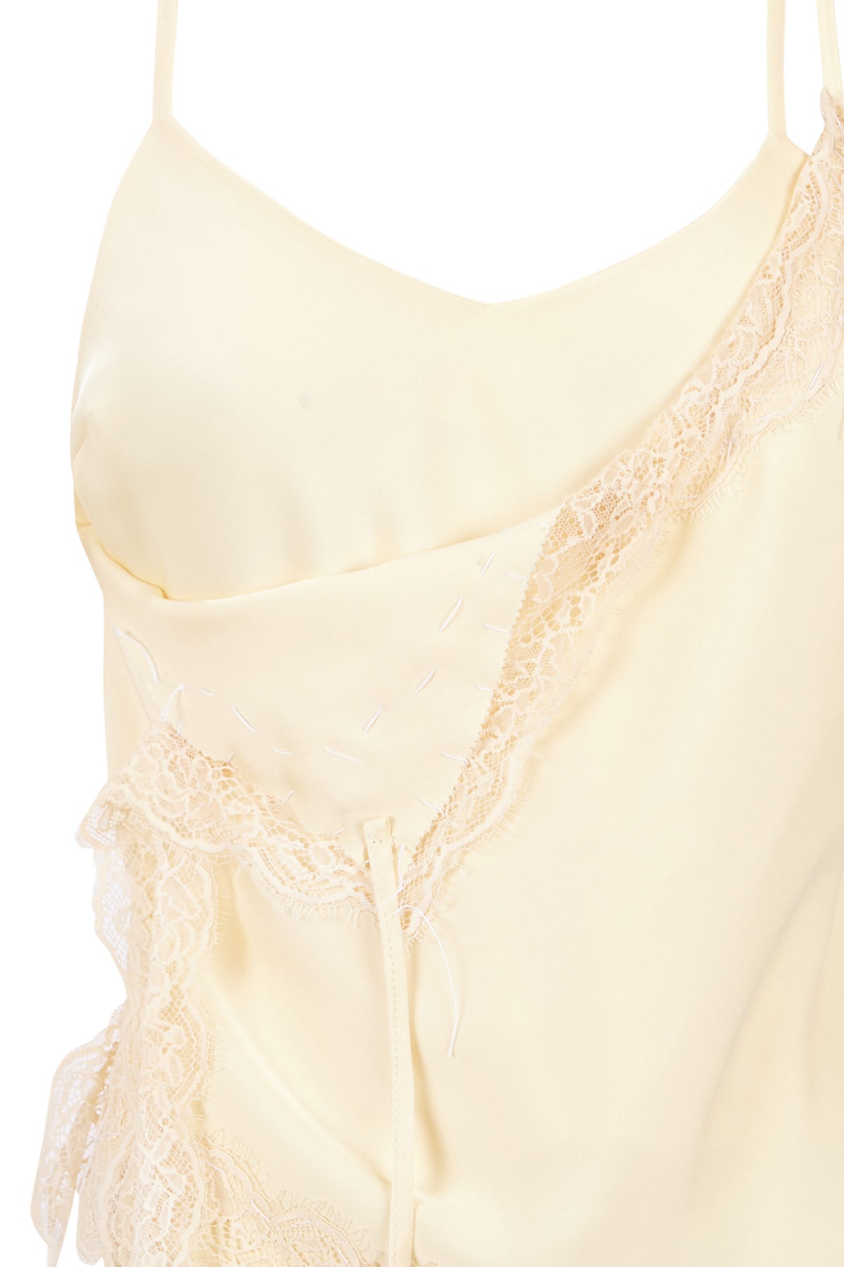 Top encaje roto - amarillo mantequilla