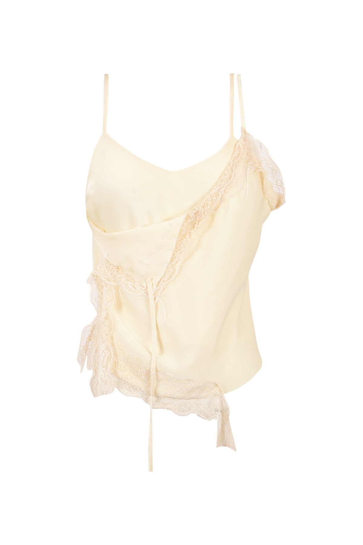 Top encaje roto - amarillo mantequilla