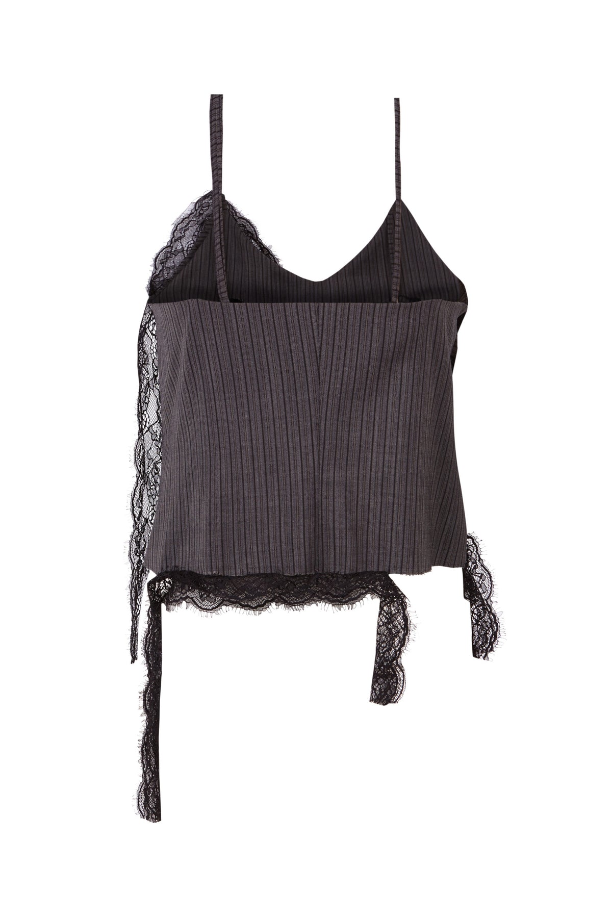 Top encaje roto - gris