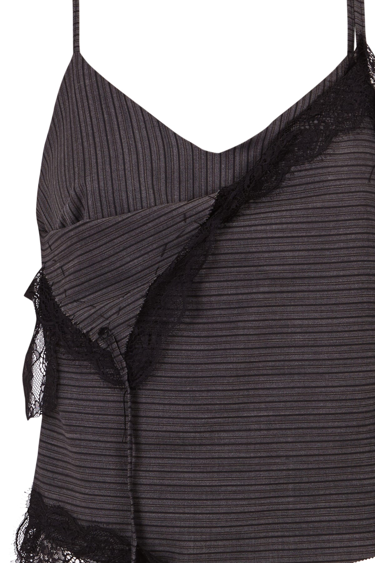 Top encaje roto - gris