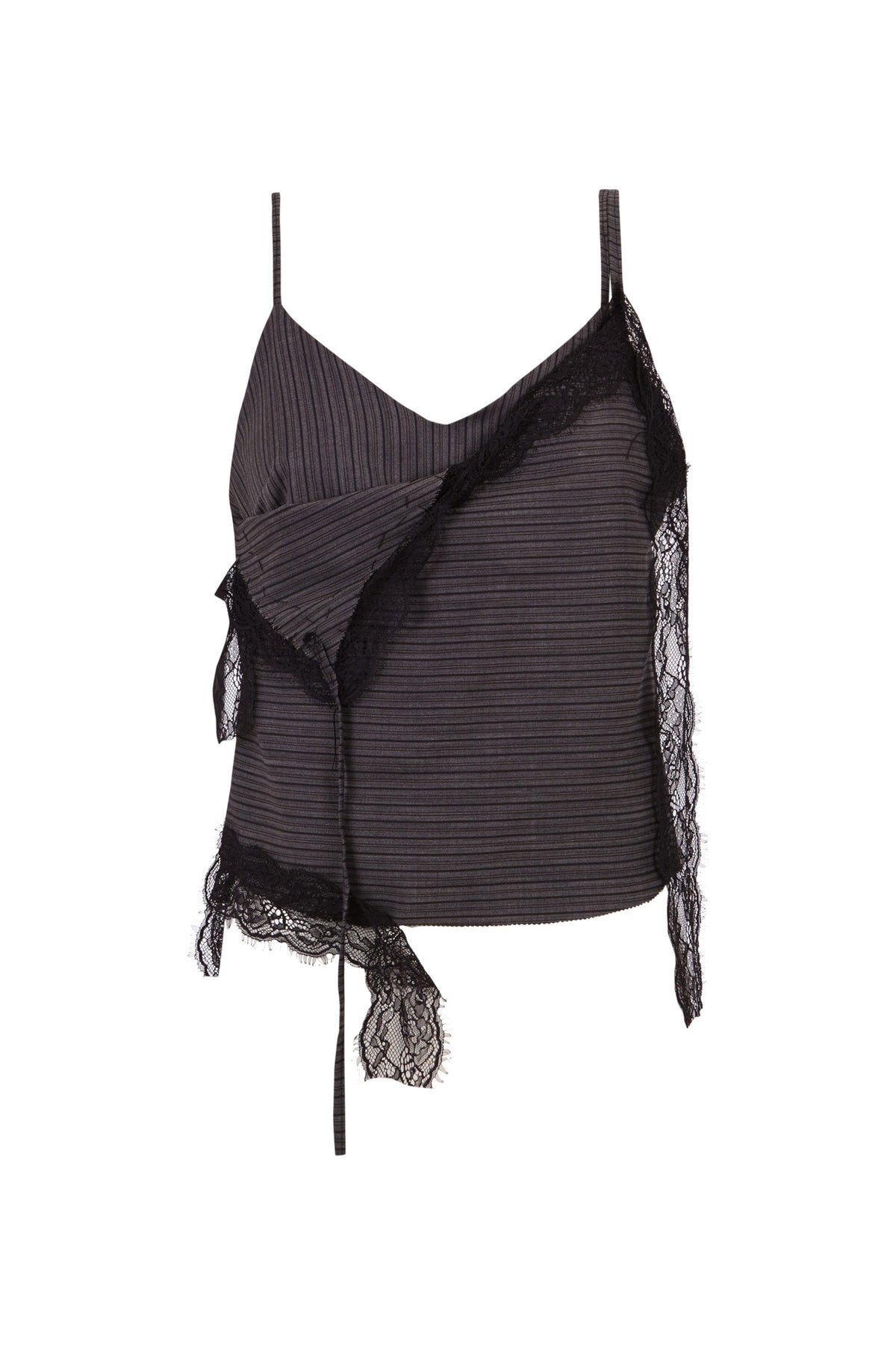 Top encaje roto - gris