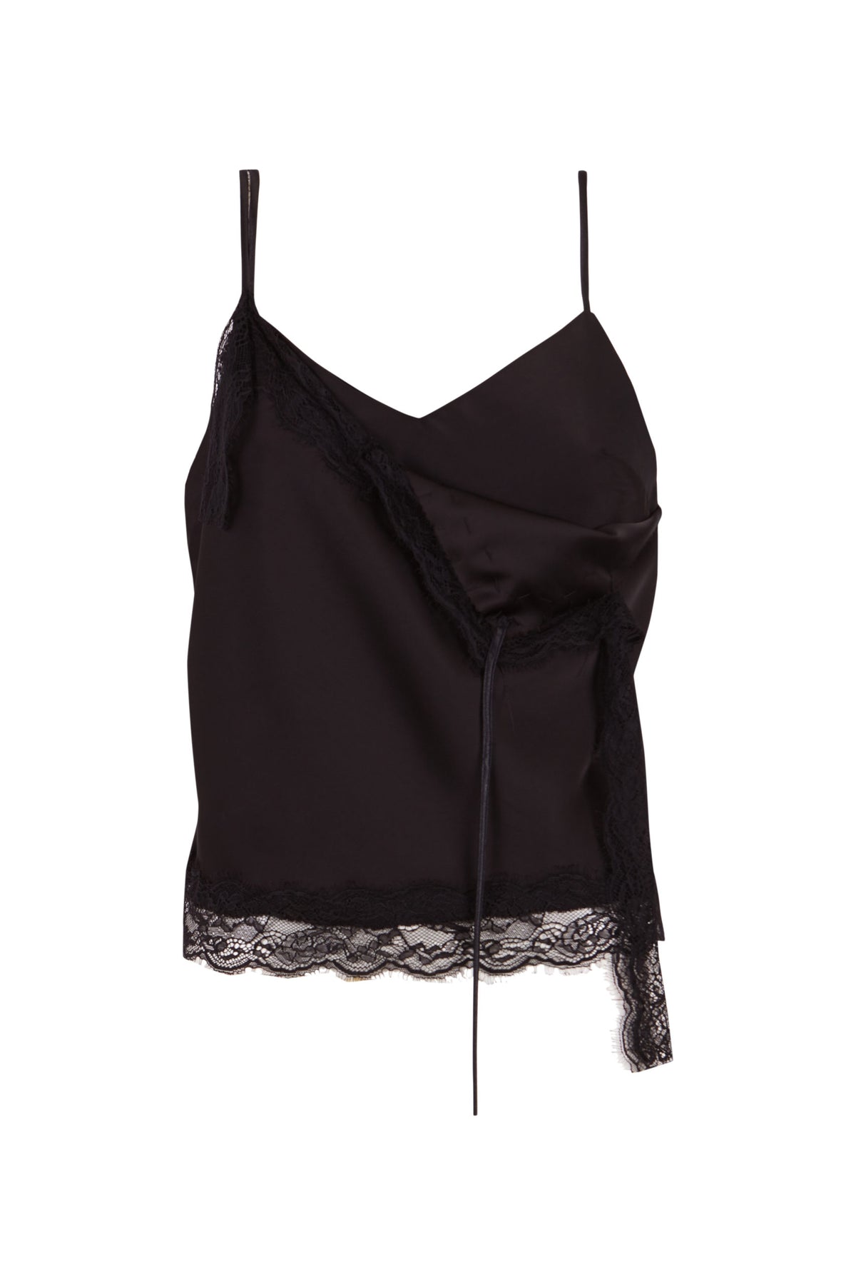 Top encaje roto - negro