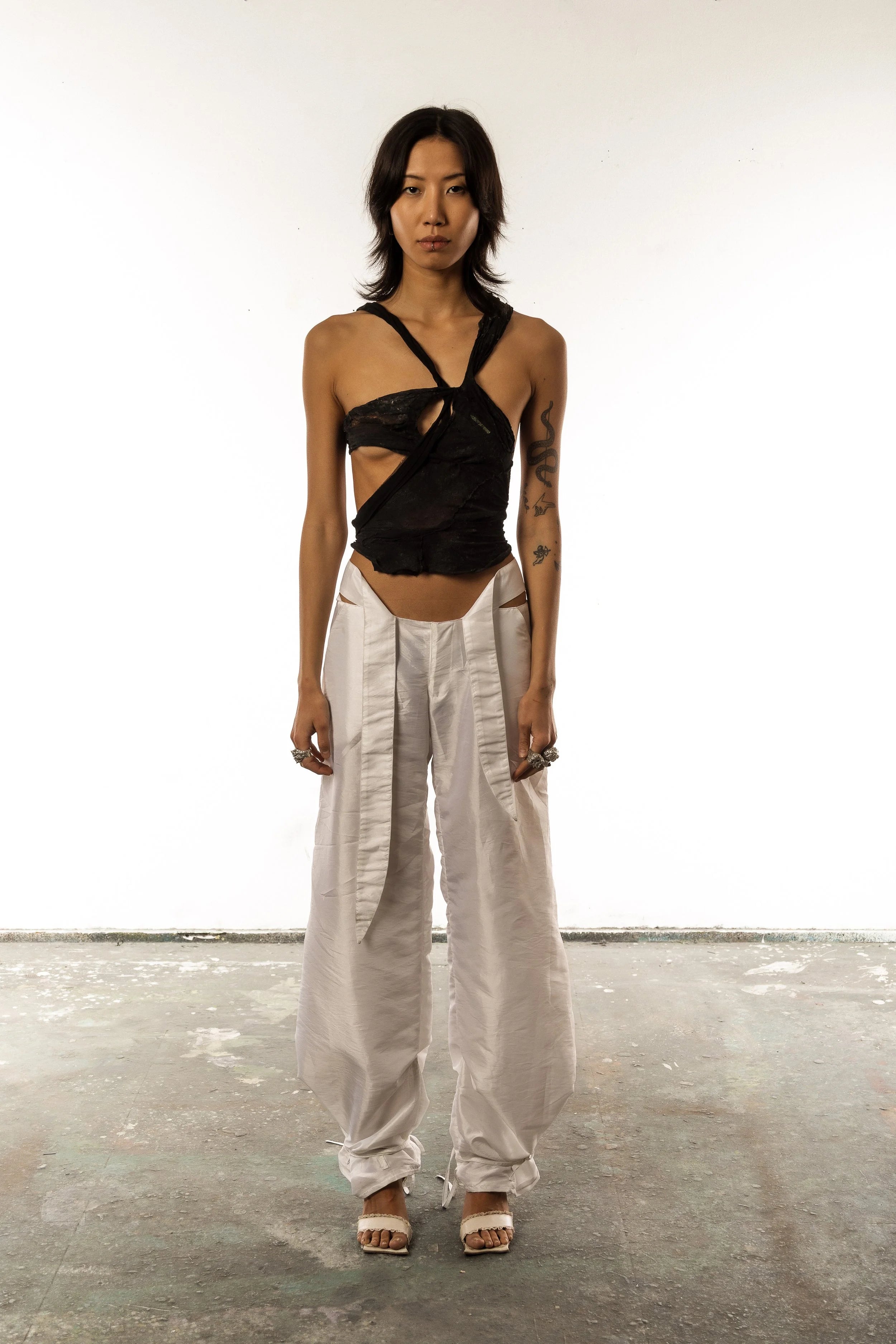 Nylon parachute pants
