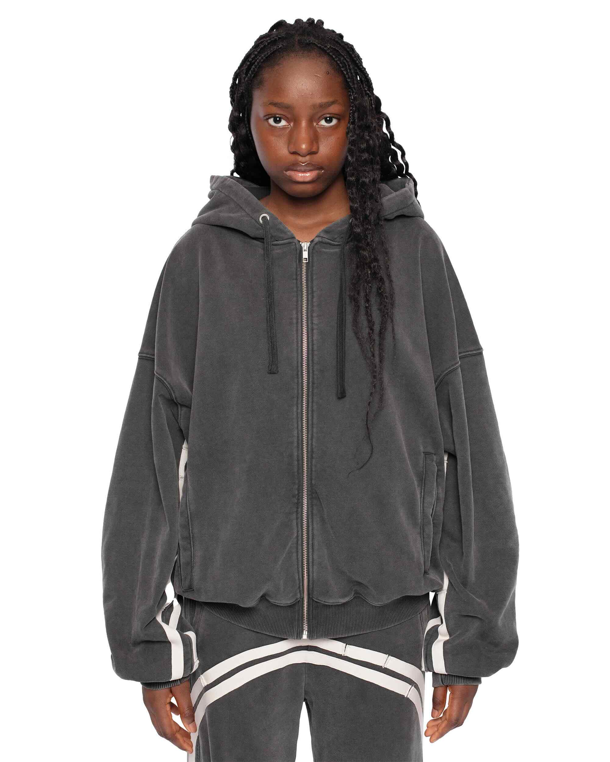 Zip track hoodie