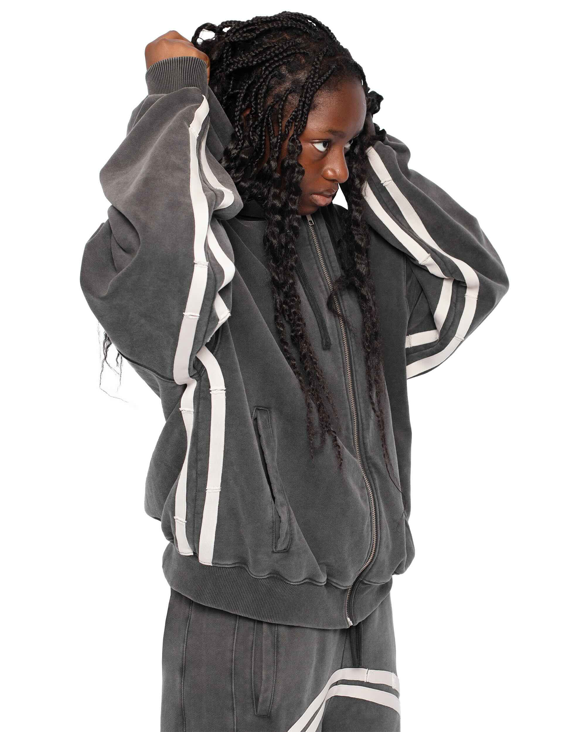 Zip track hoodie