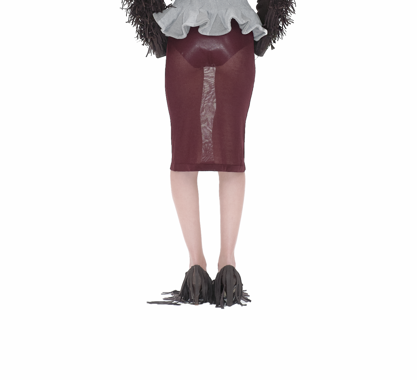 Sheer knit skirt
