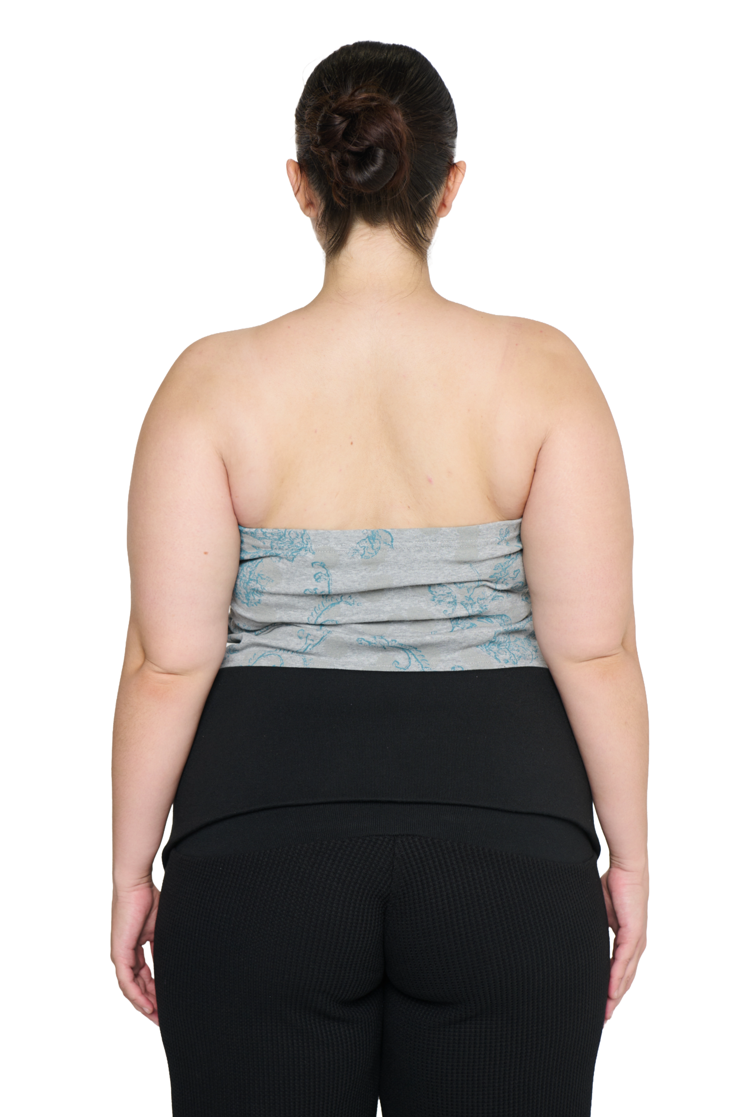 Polka-dot bandeau - grey/blue