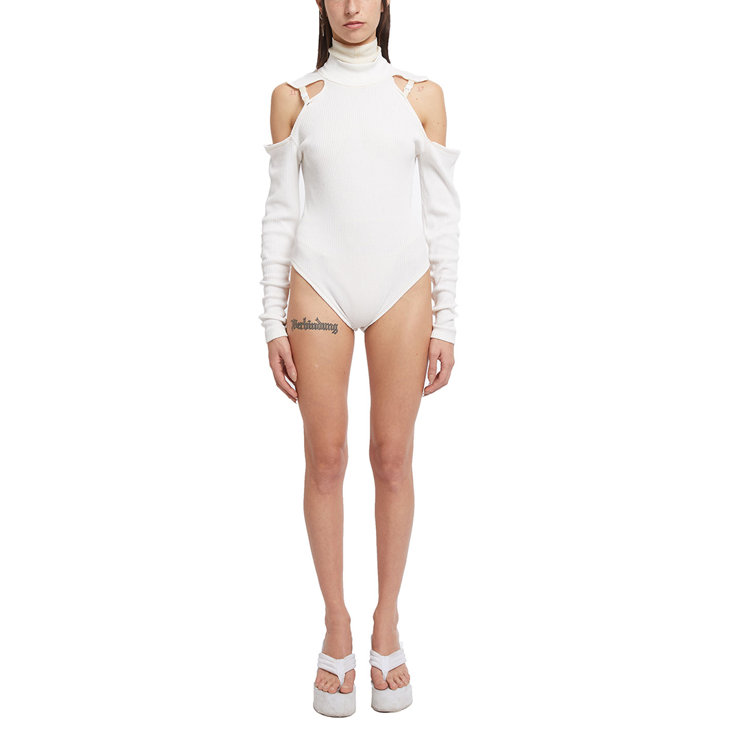 Shoulderless body bianco