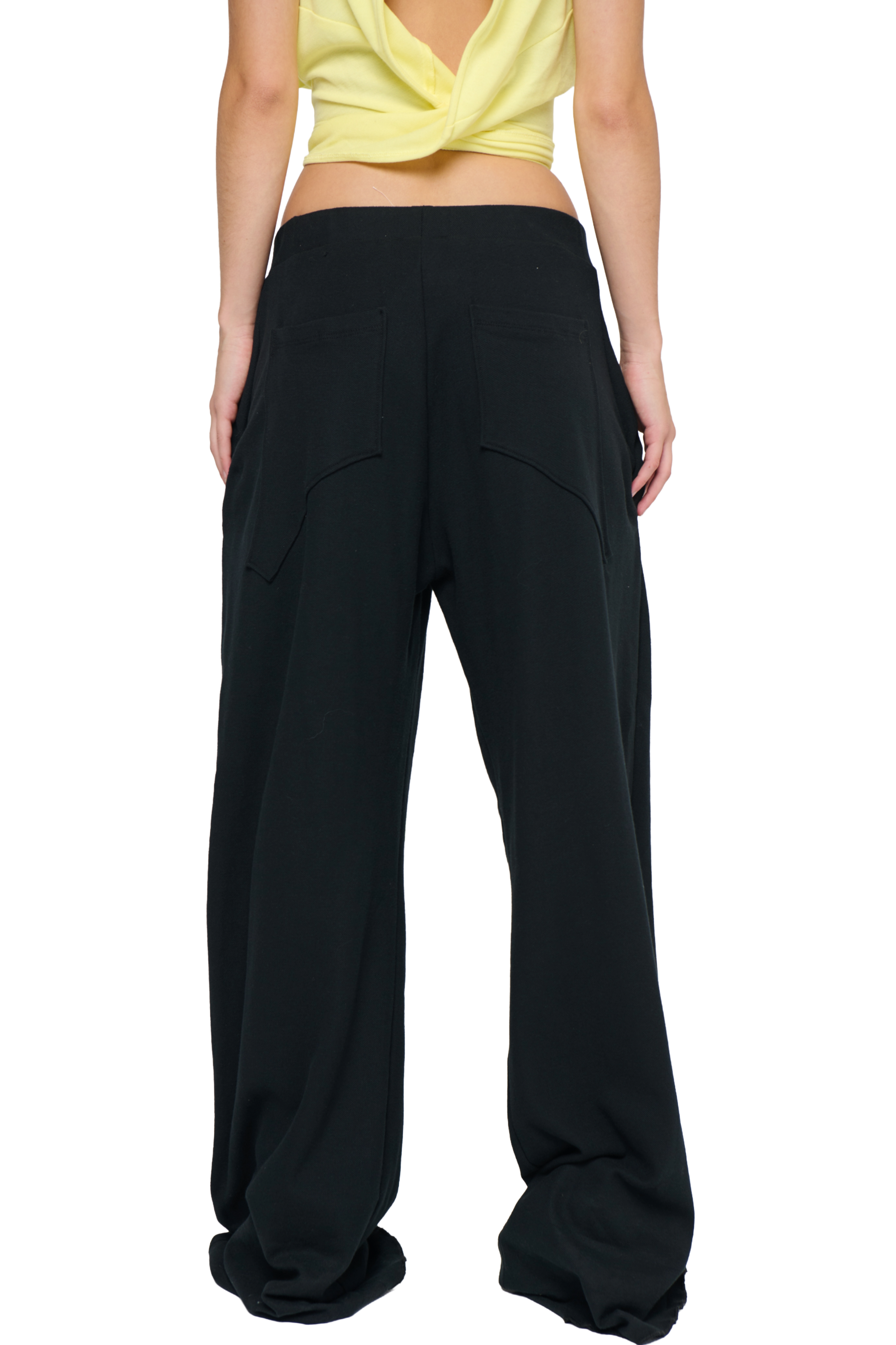 Pique frank pant - black