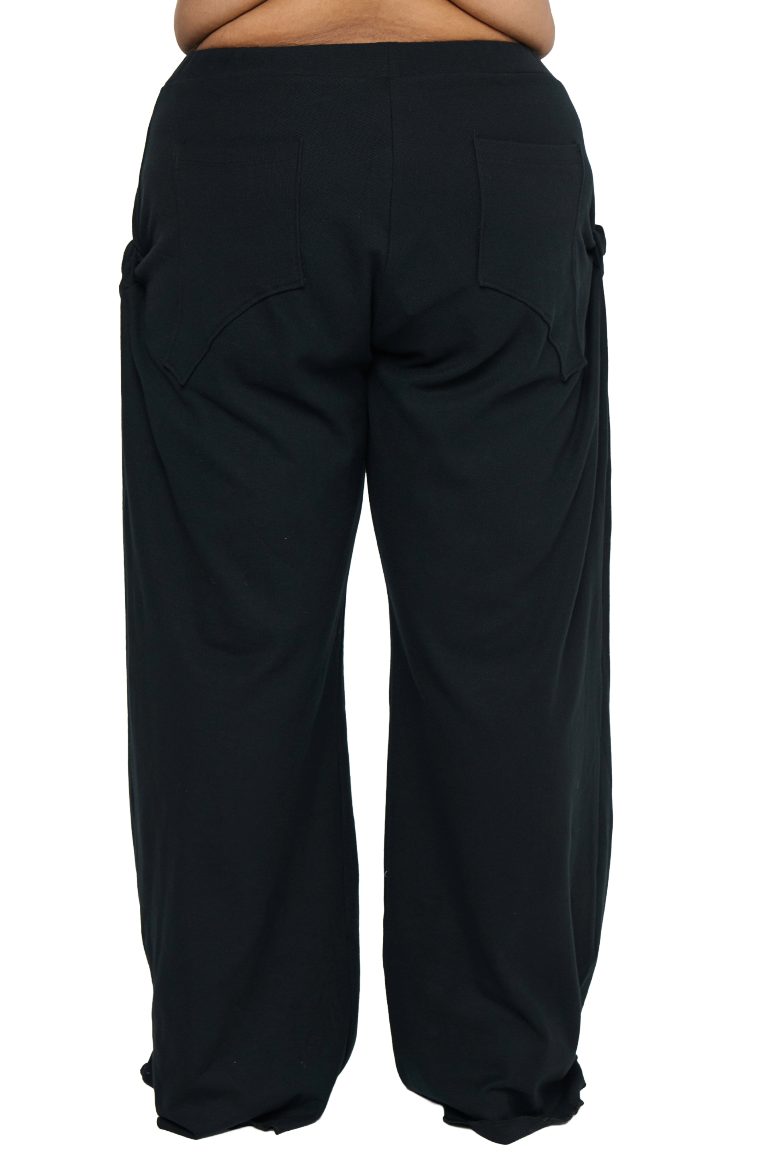 Pique frank pant - black