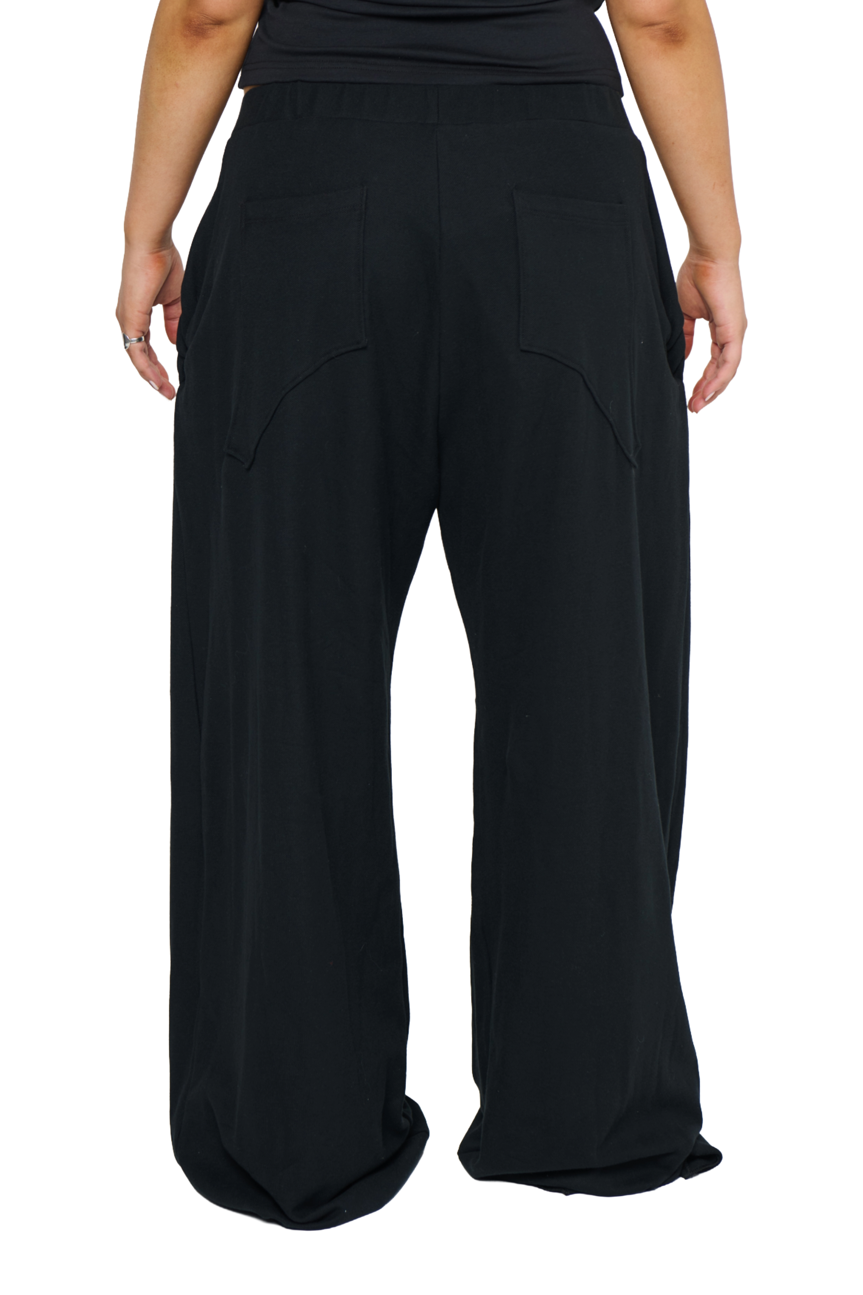 Pique frank pant - black