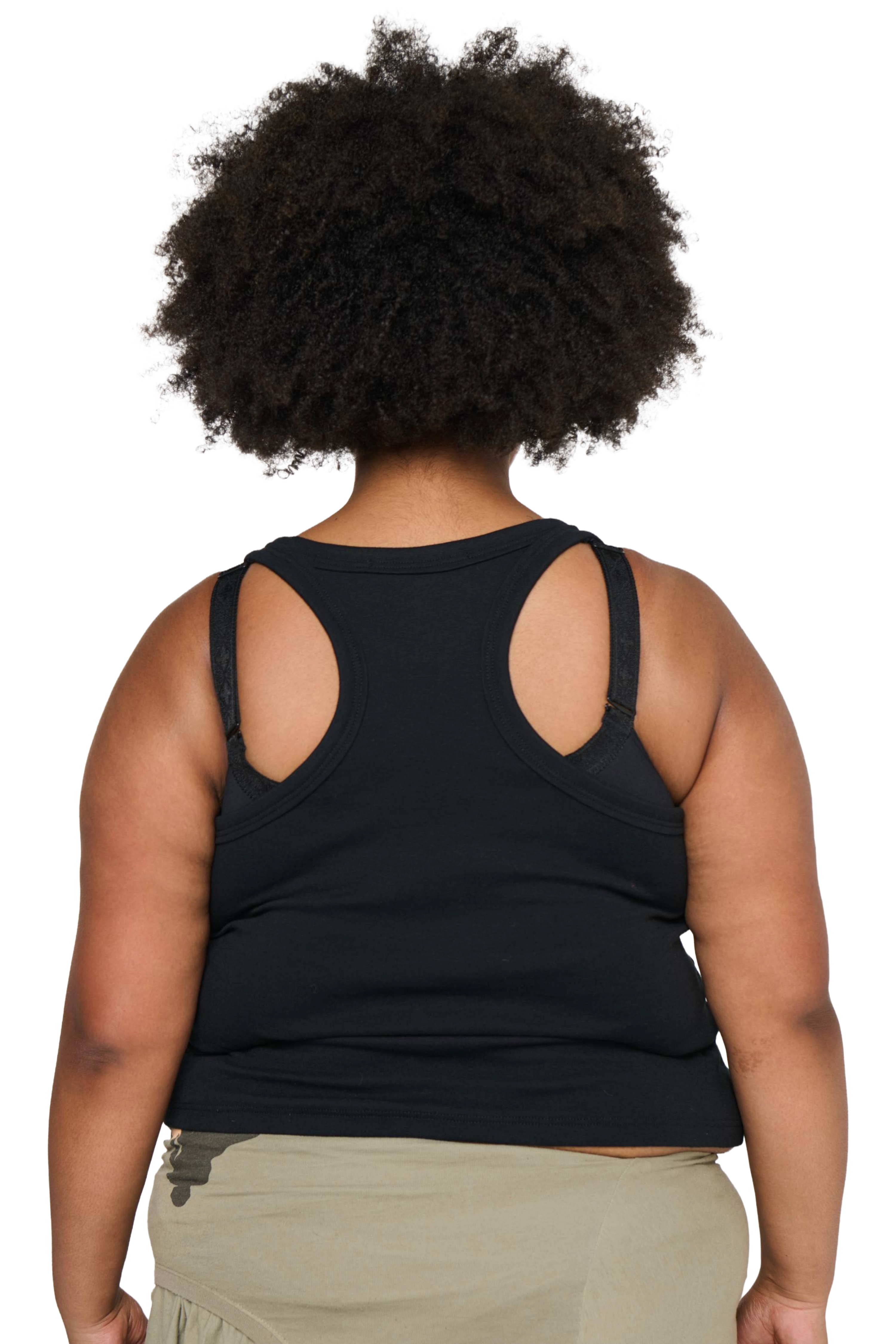 Scoop neck tank - black