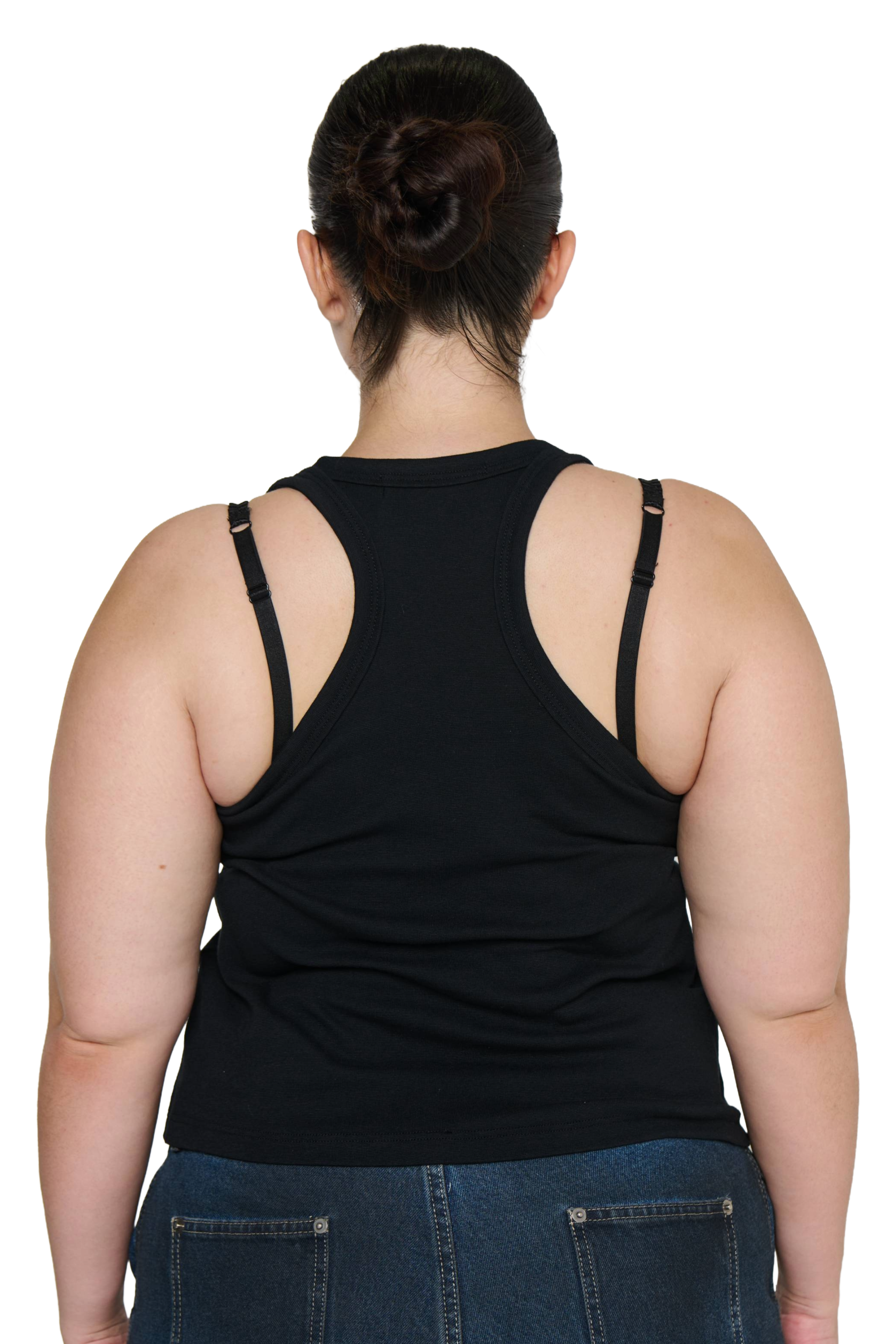 Scoop neck tank - black