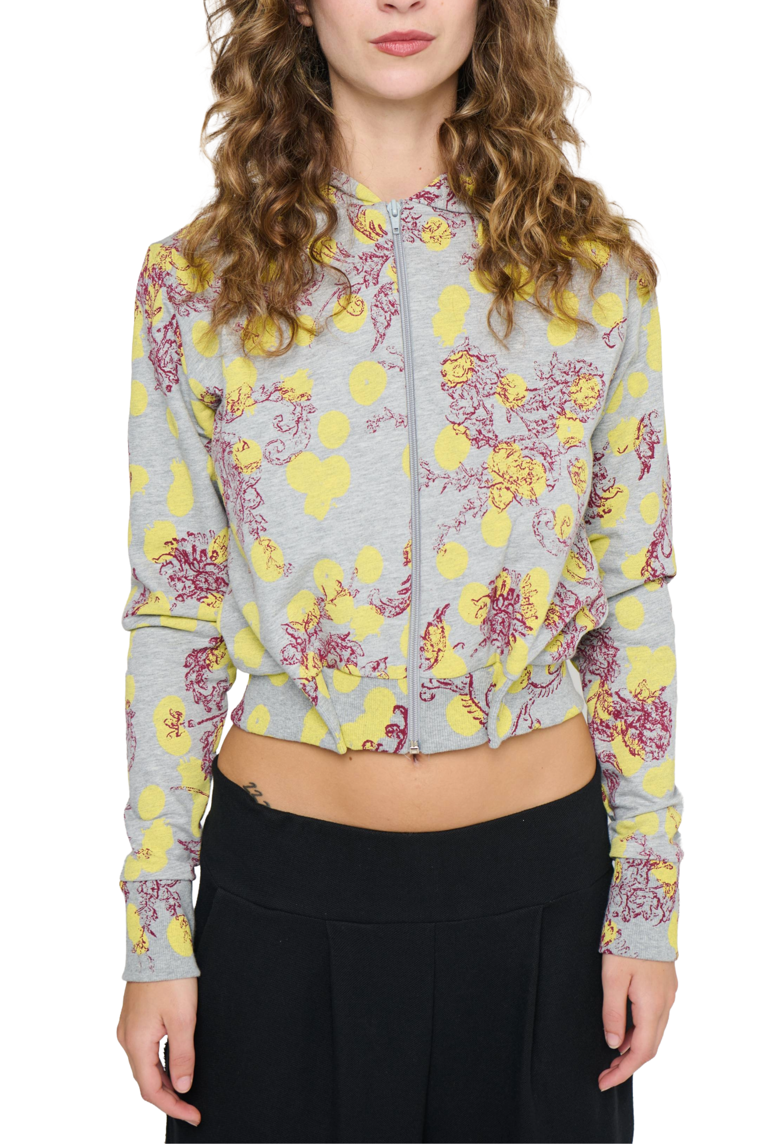 Polka-dot jacket - grey/navy