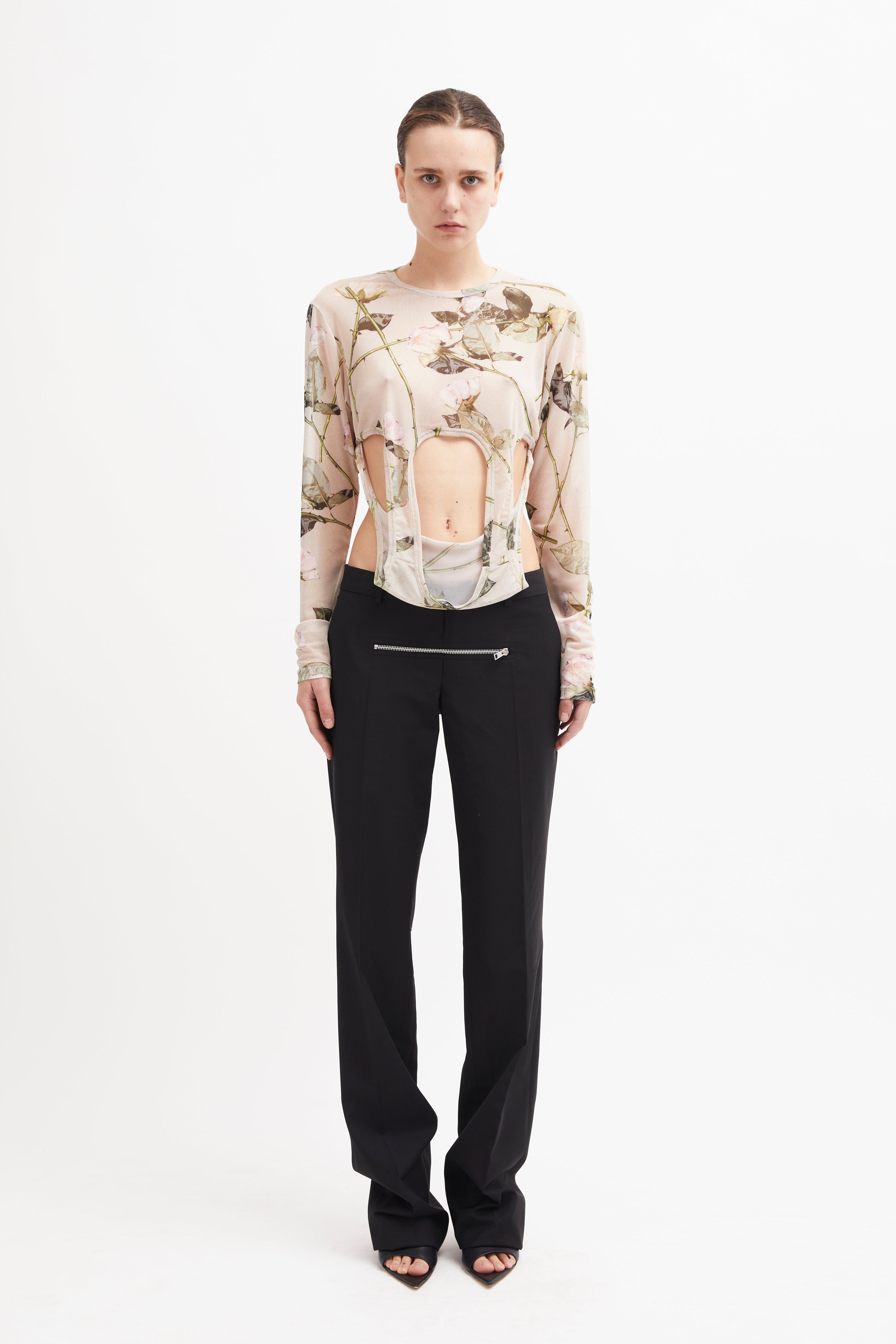 Nasdaq long sleeve top floral