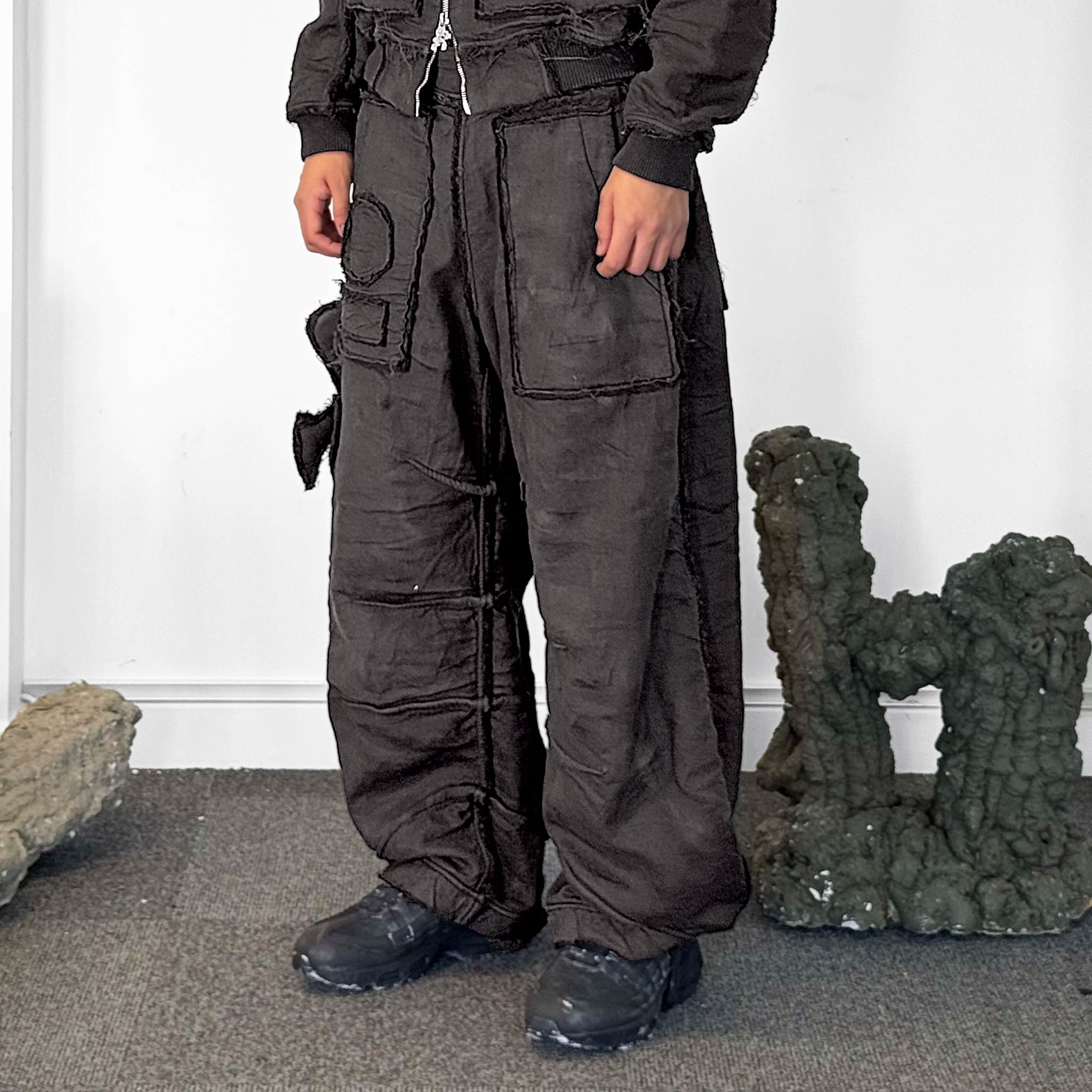 Mourning army track pant - warm grey