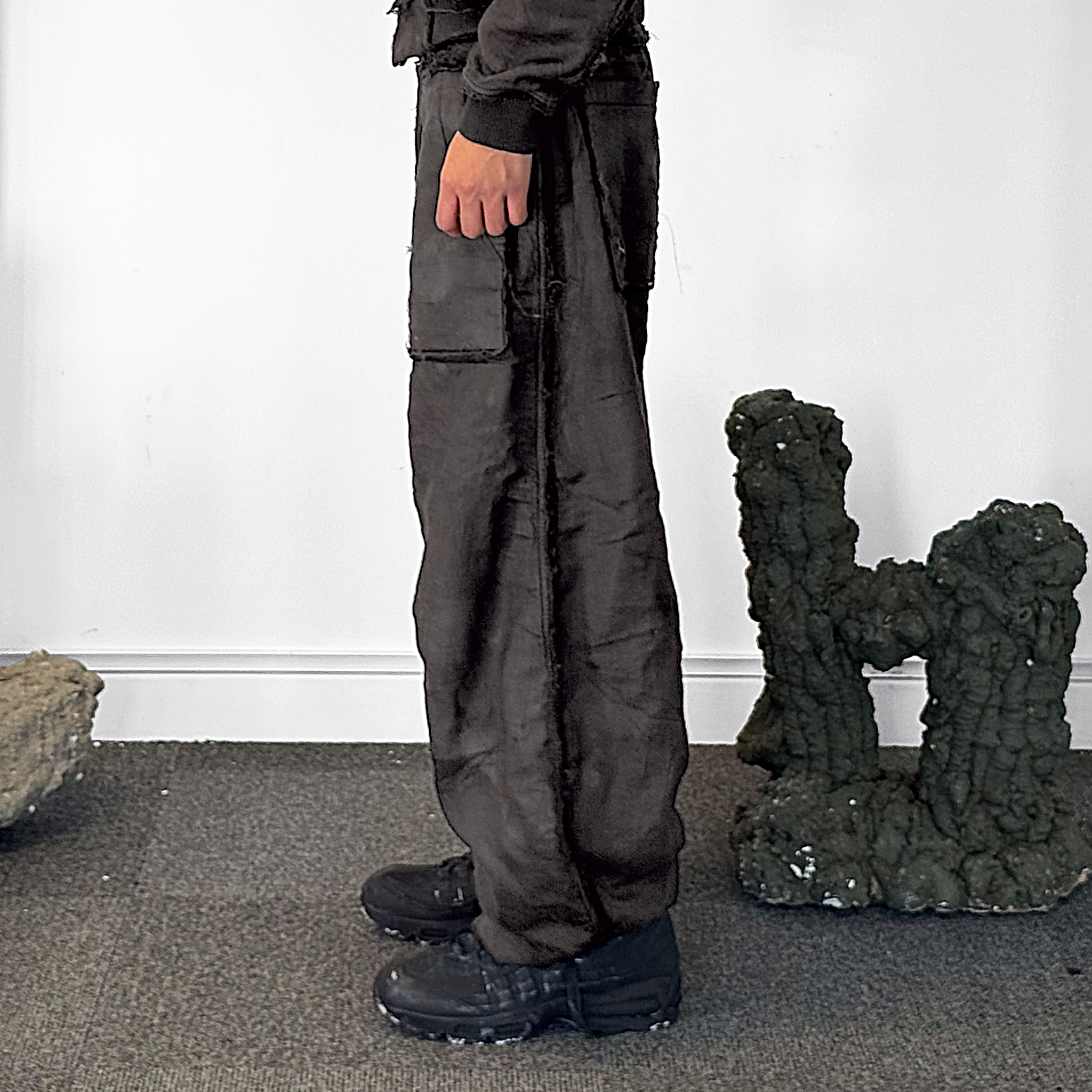 Mourning army track pant - warm grey