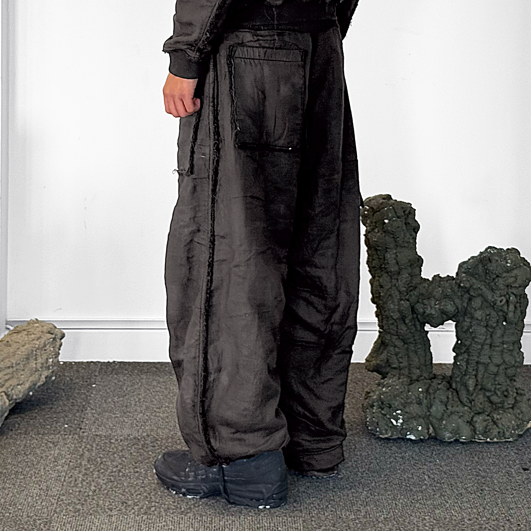 Mourning army track pant - warm grey