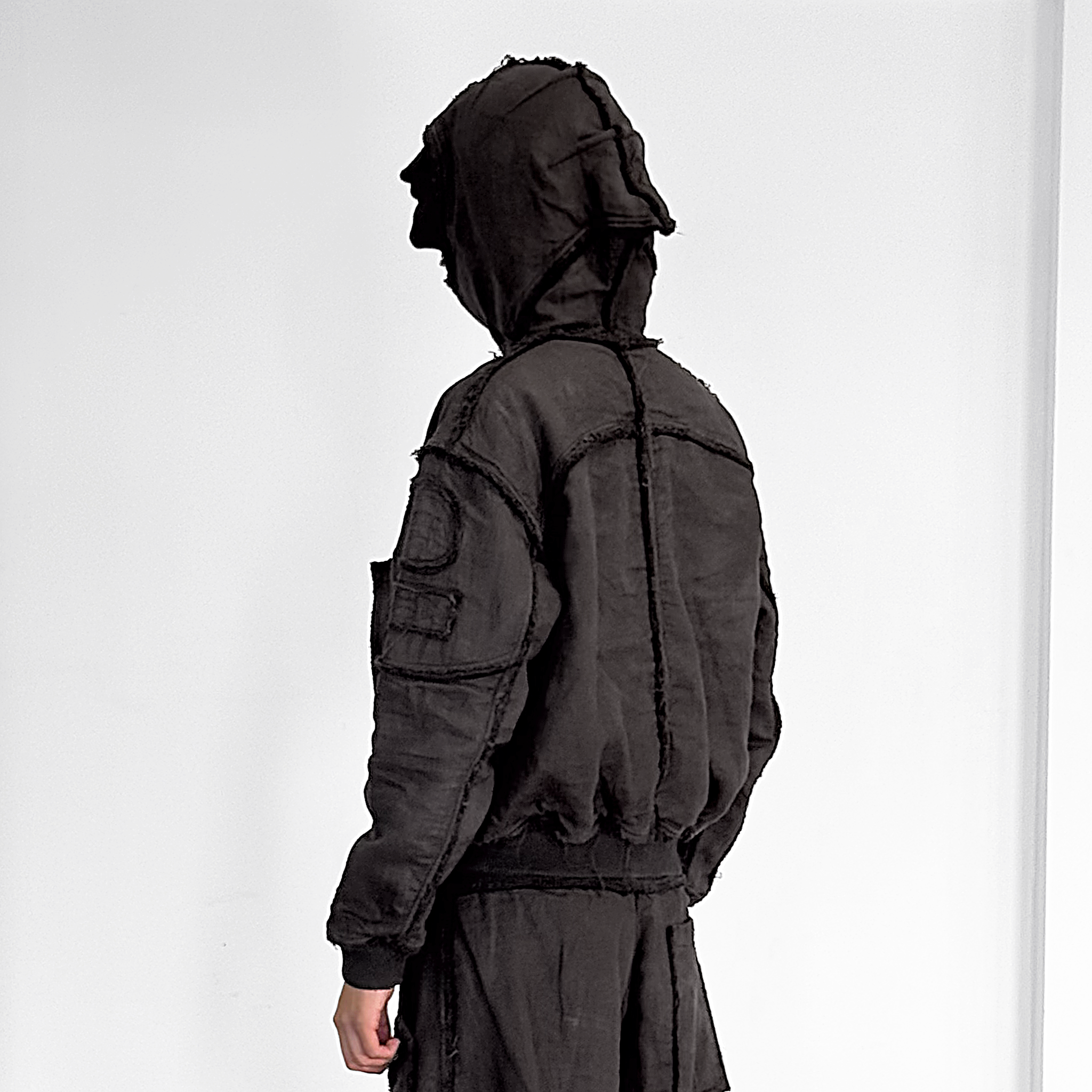 Mourning army hoodie - warm grey