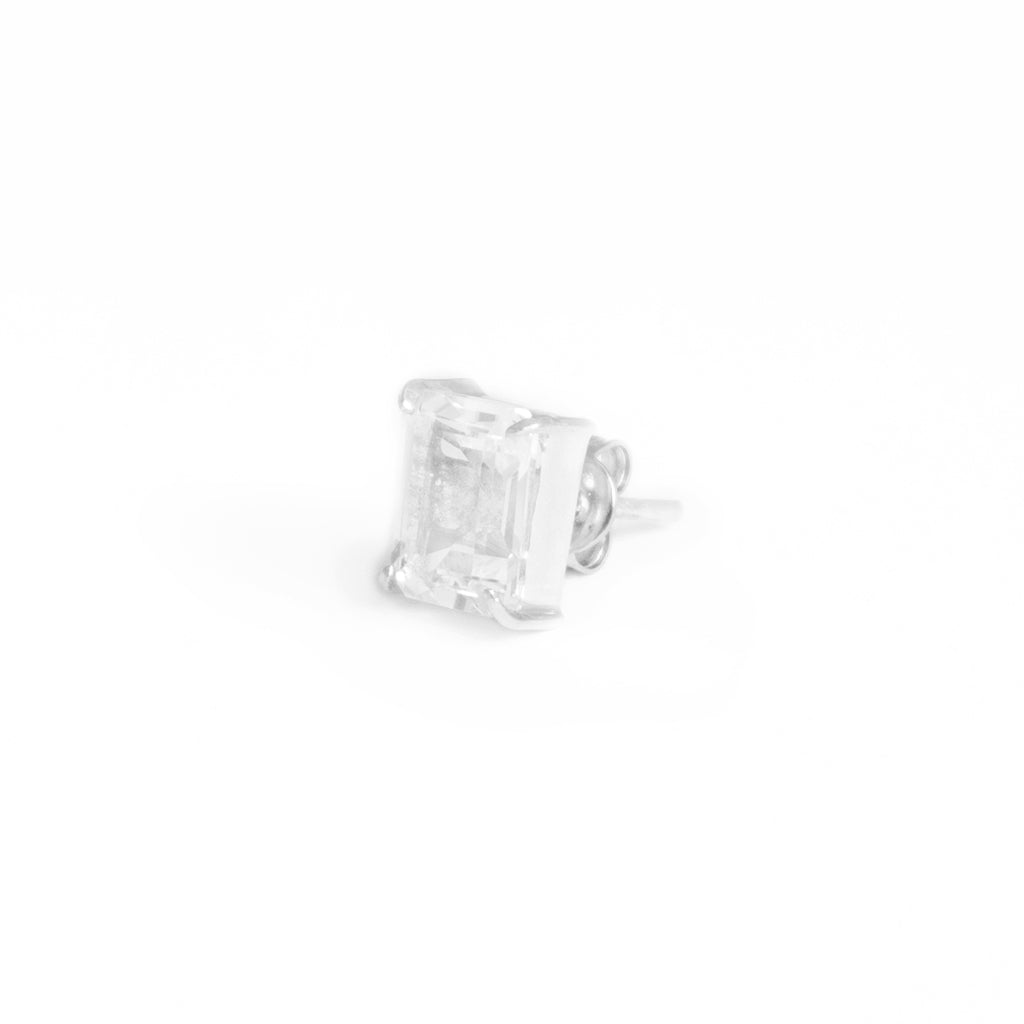 White quartz stud
