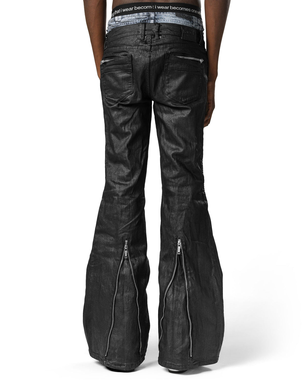 Wax flared jeans