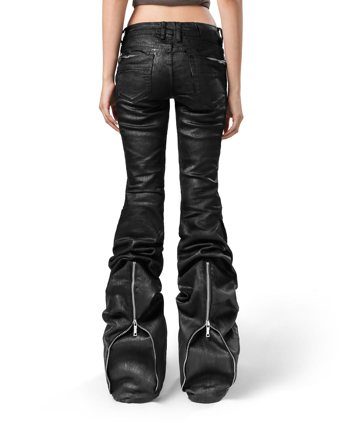 Wax flared jeans