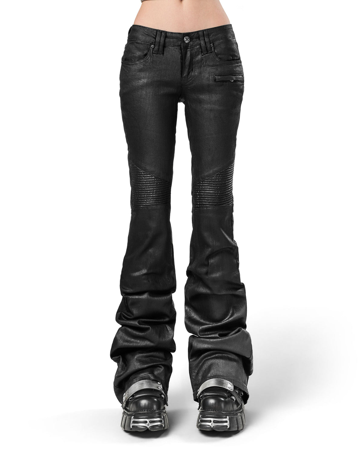 Wax flared jeans