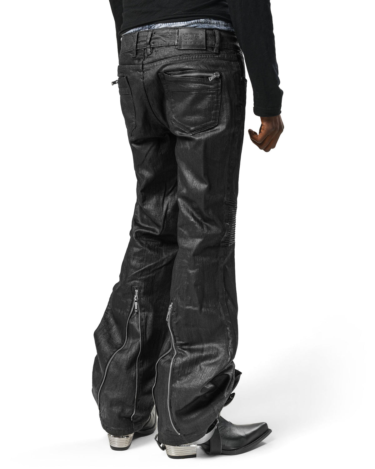 Wax flared jeans
