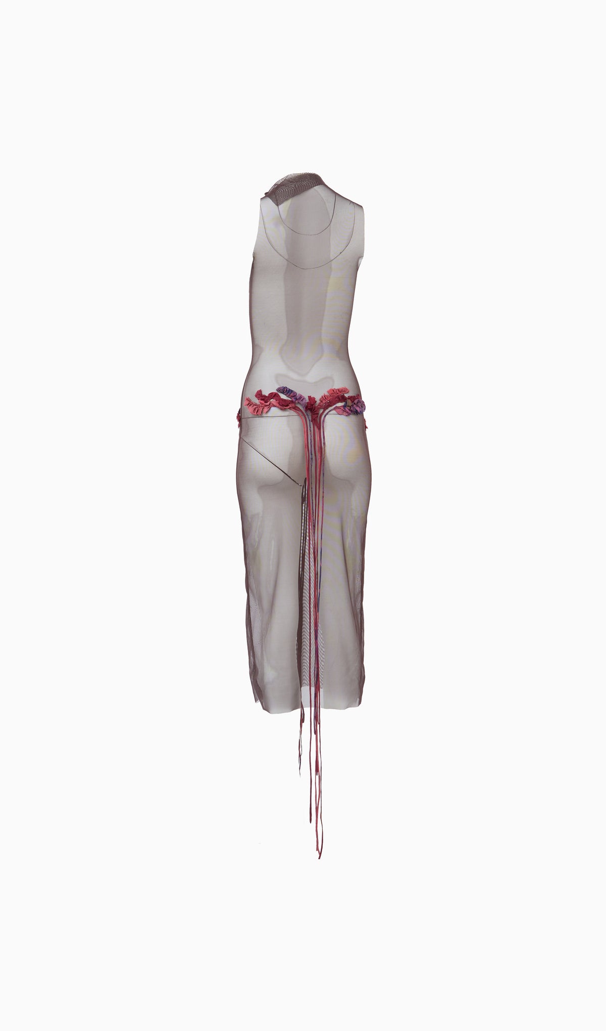Corset flower mesh dress