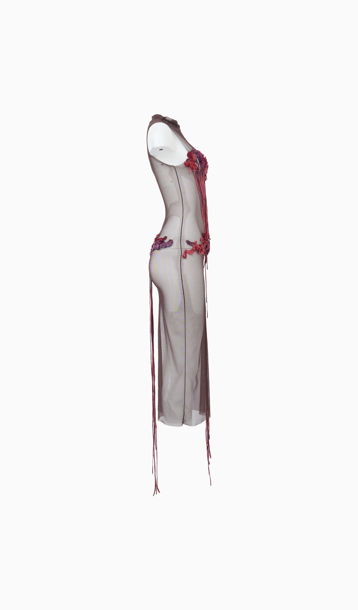 Corset flower mesh dress